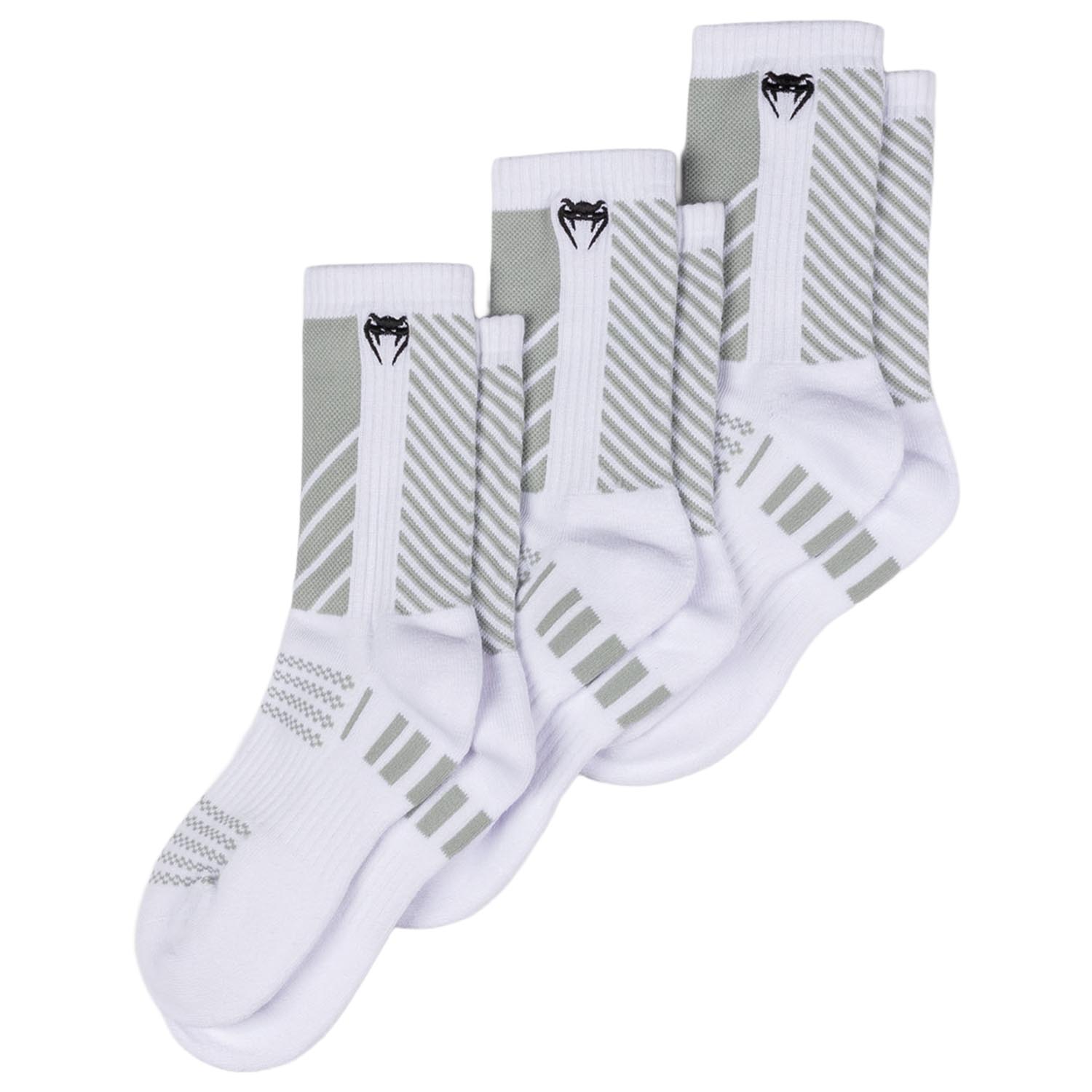 VENUM Socks, Vector Crew 3er-Pack, white-grey, S