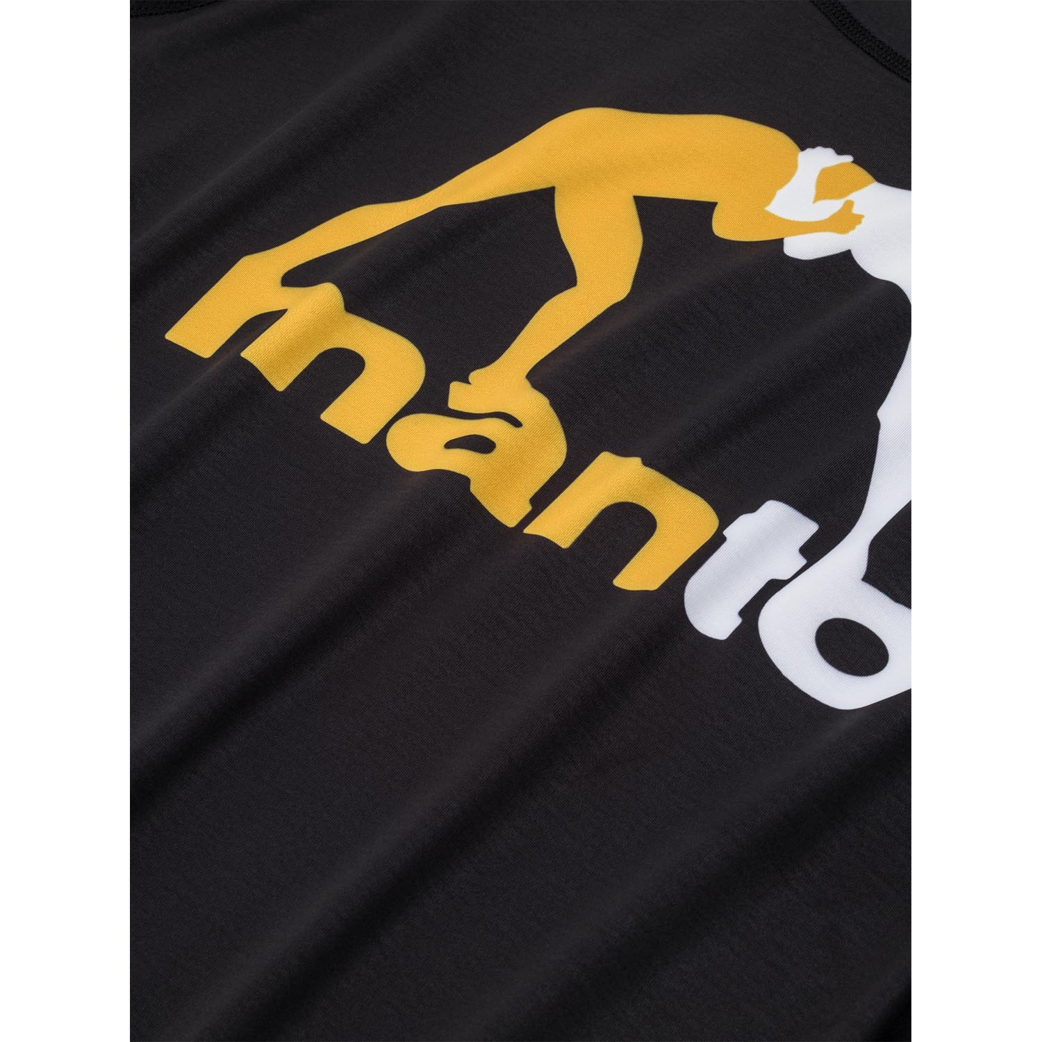 MANTO Rashguard, S/S, Logo, black, XXL