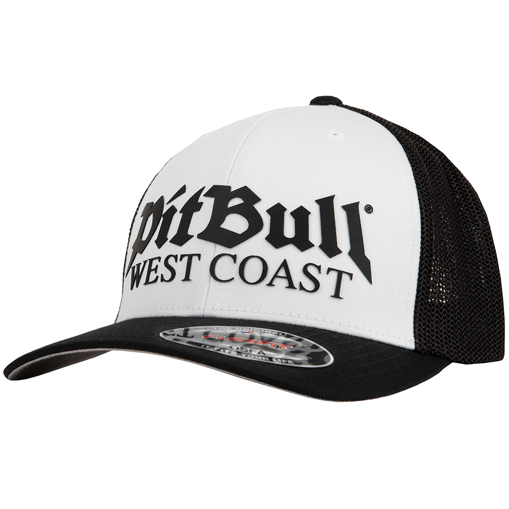 Pit Bull West Coast Cap, Old Logo Mesh, schwarz-weiß
