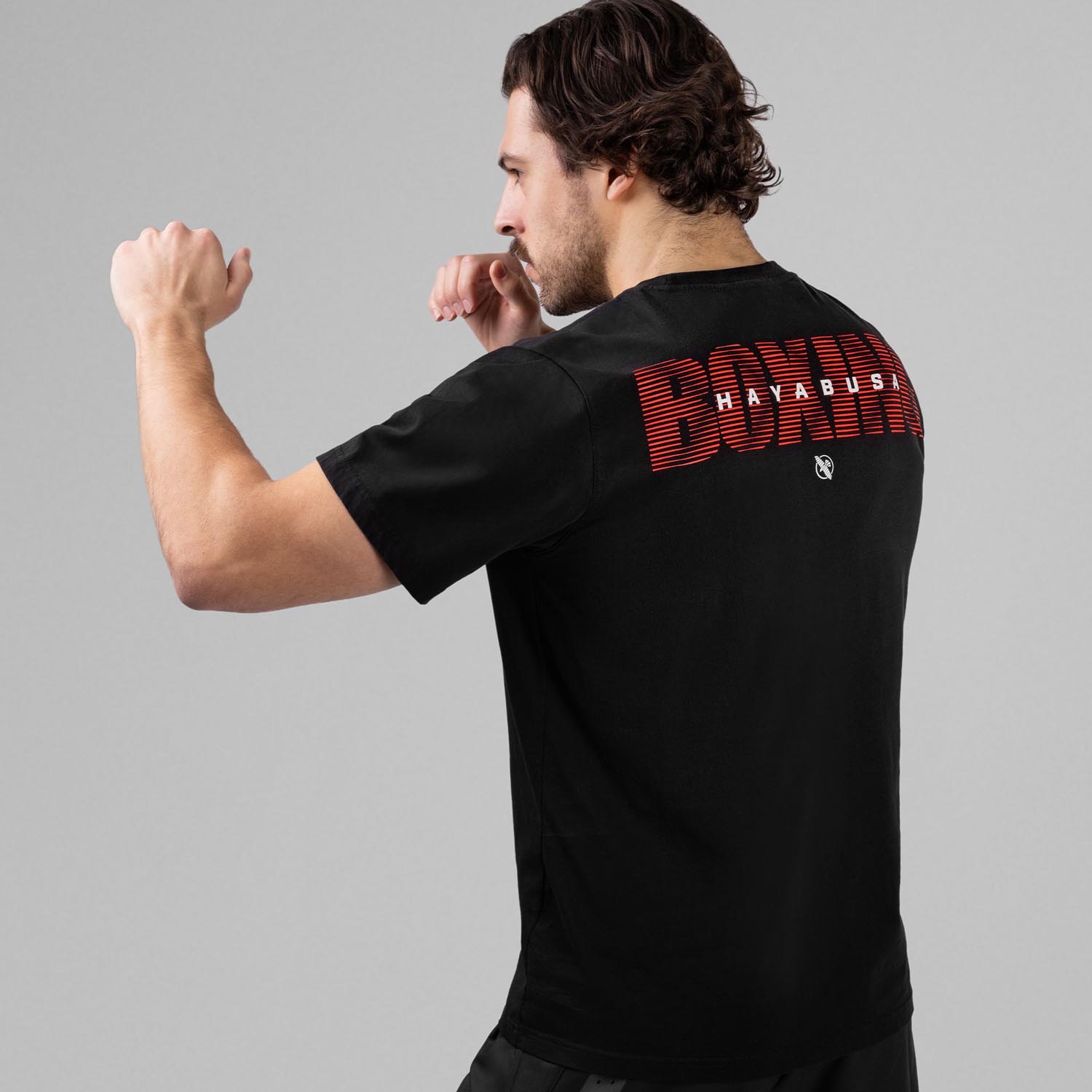 Hayabusa T-Shirt, Discipline Boxing, black-red, XXL
