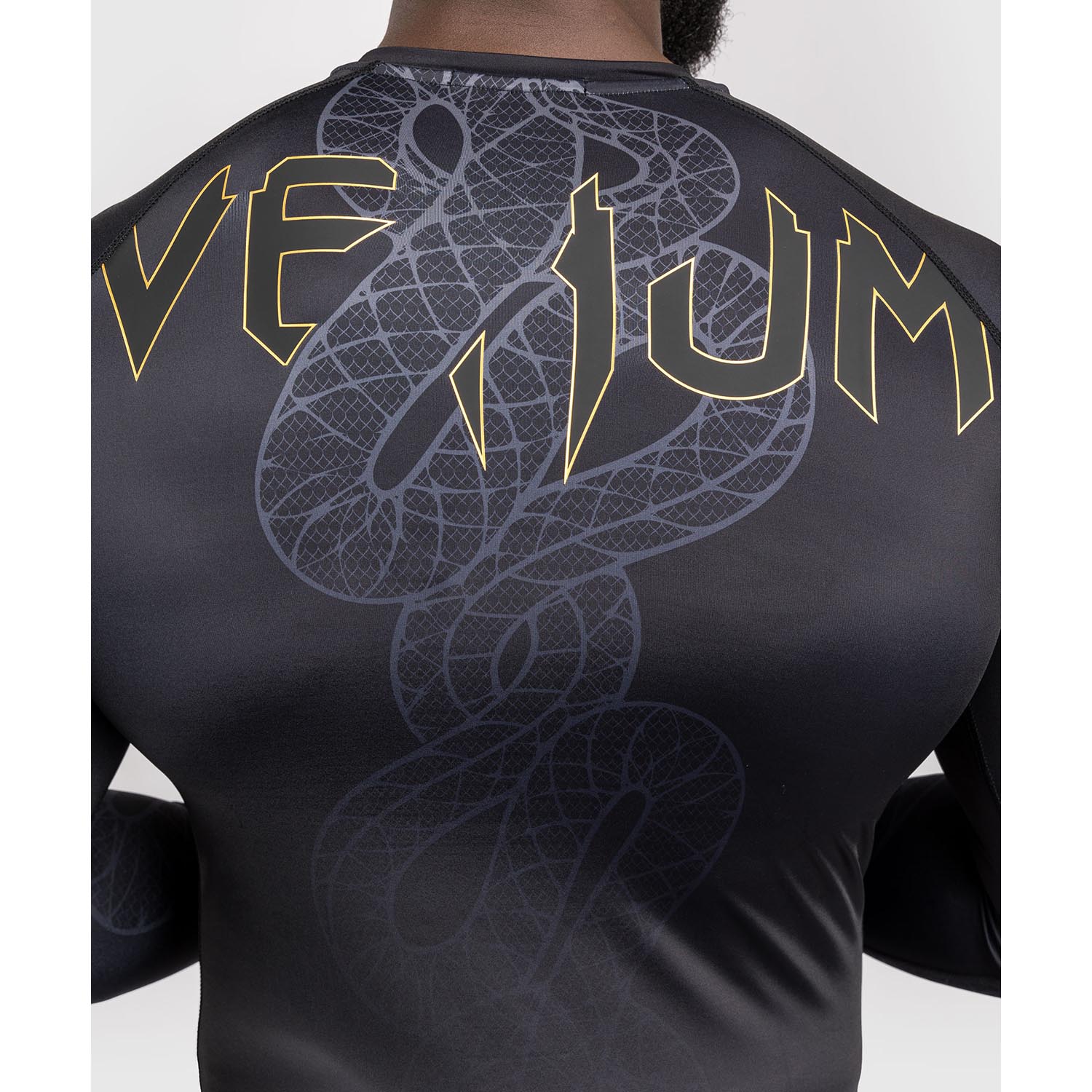 VENUM Rashguard, L/S, Serpenti, black-silver-gold, XXL