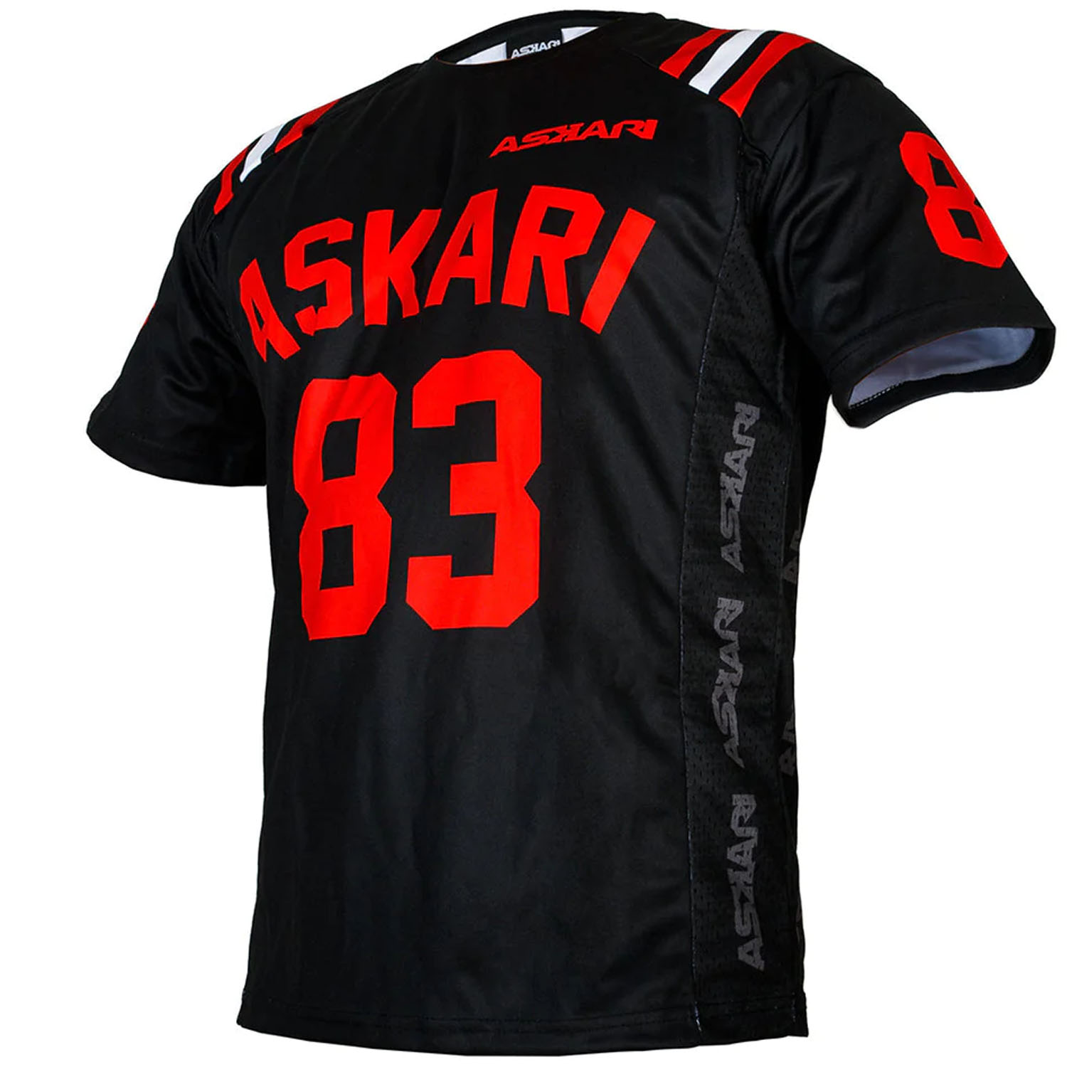 ASKARI, Fitness Shirt, Askari 83, black-red, M
