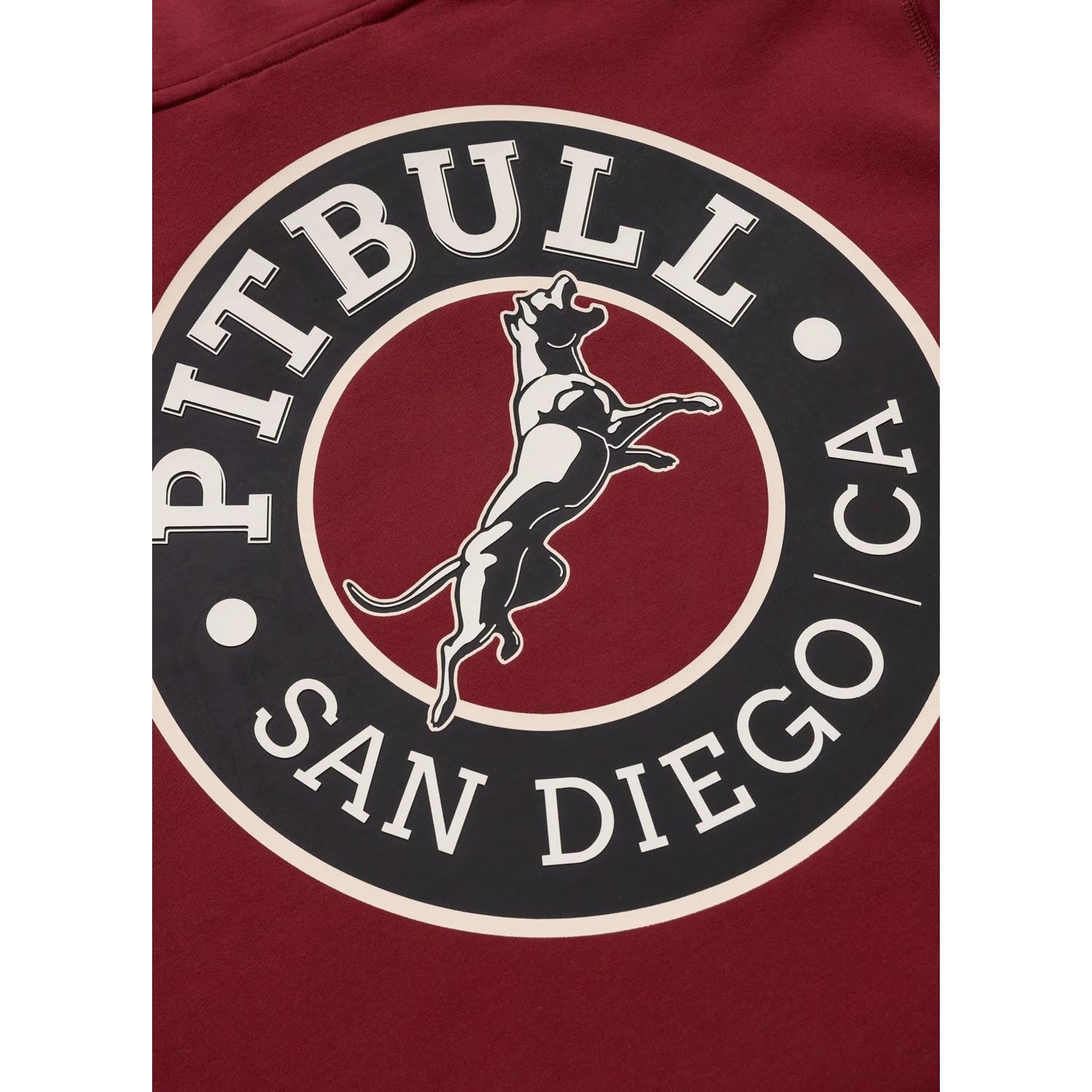 Pit Bull West Coast Pullover, San Diego Ca, wine red, XXXL