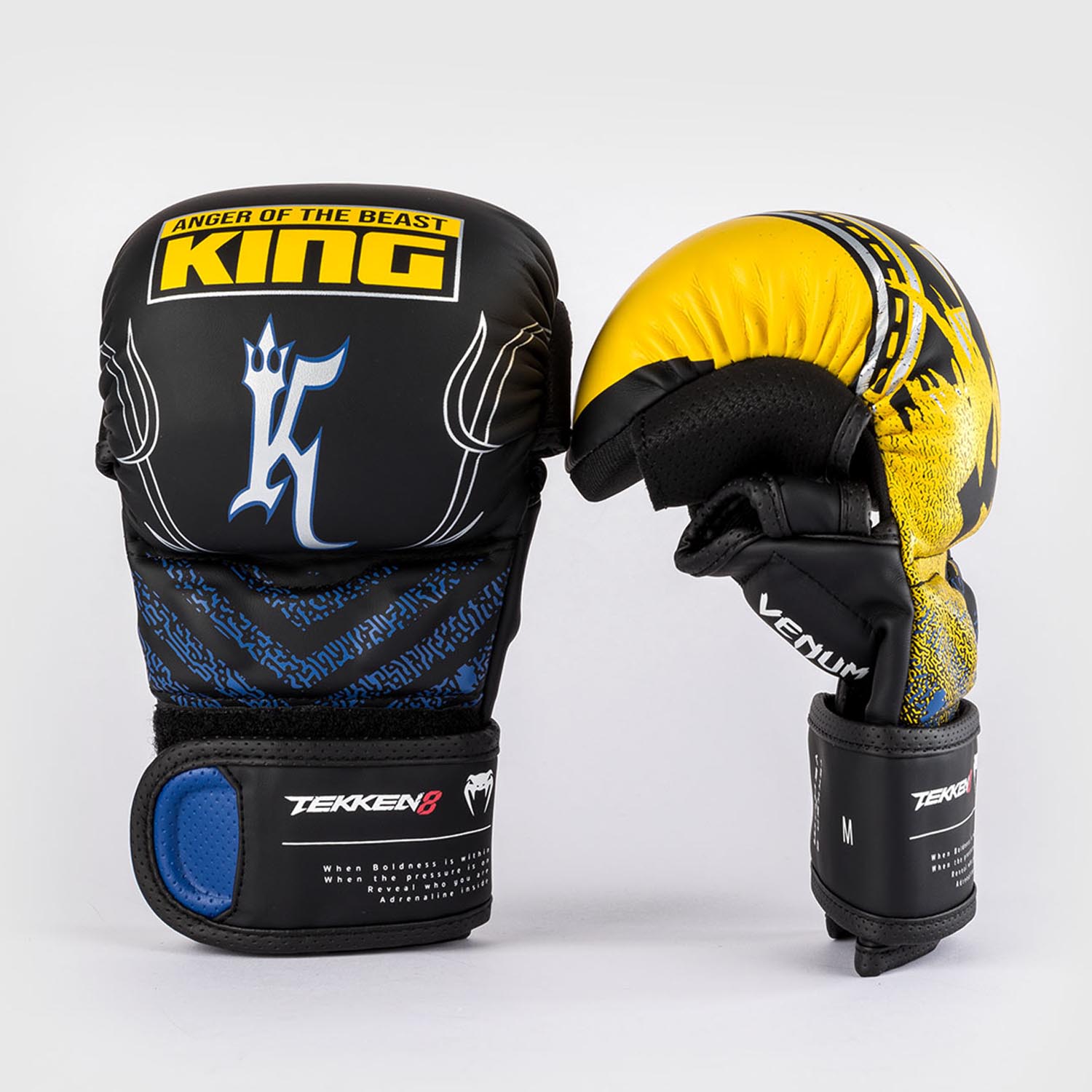 VENUM MMA Sparring Gloves, Tekken 8, King, black-yellow, S