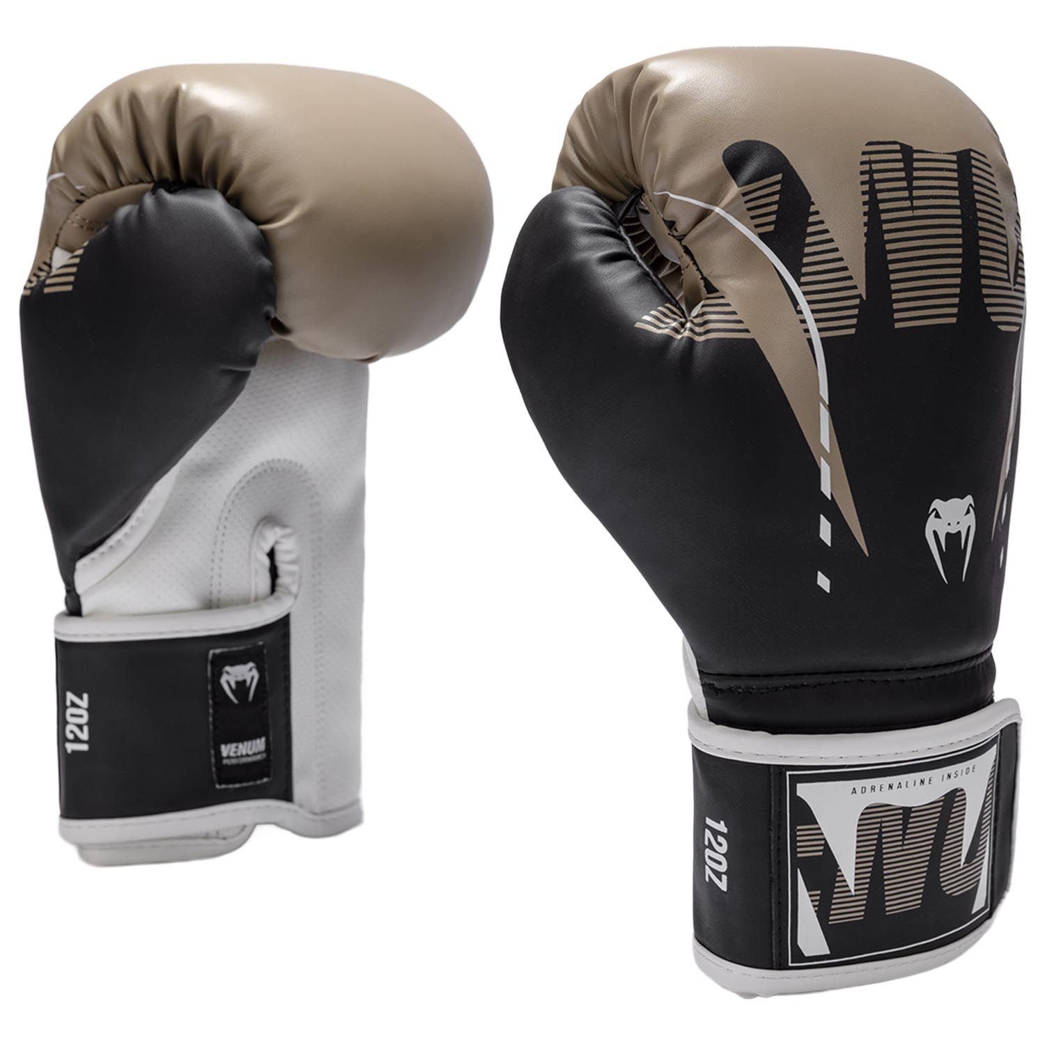 VENUM Boxing Gloves, Adrenaline, black-sand, 12 Oz