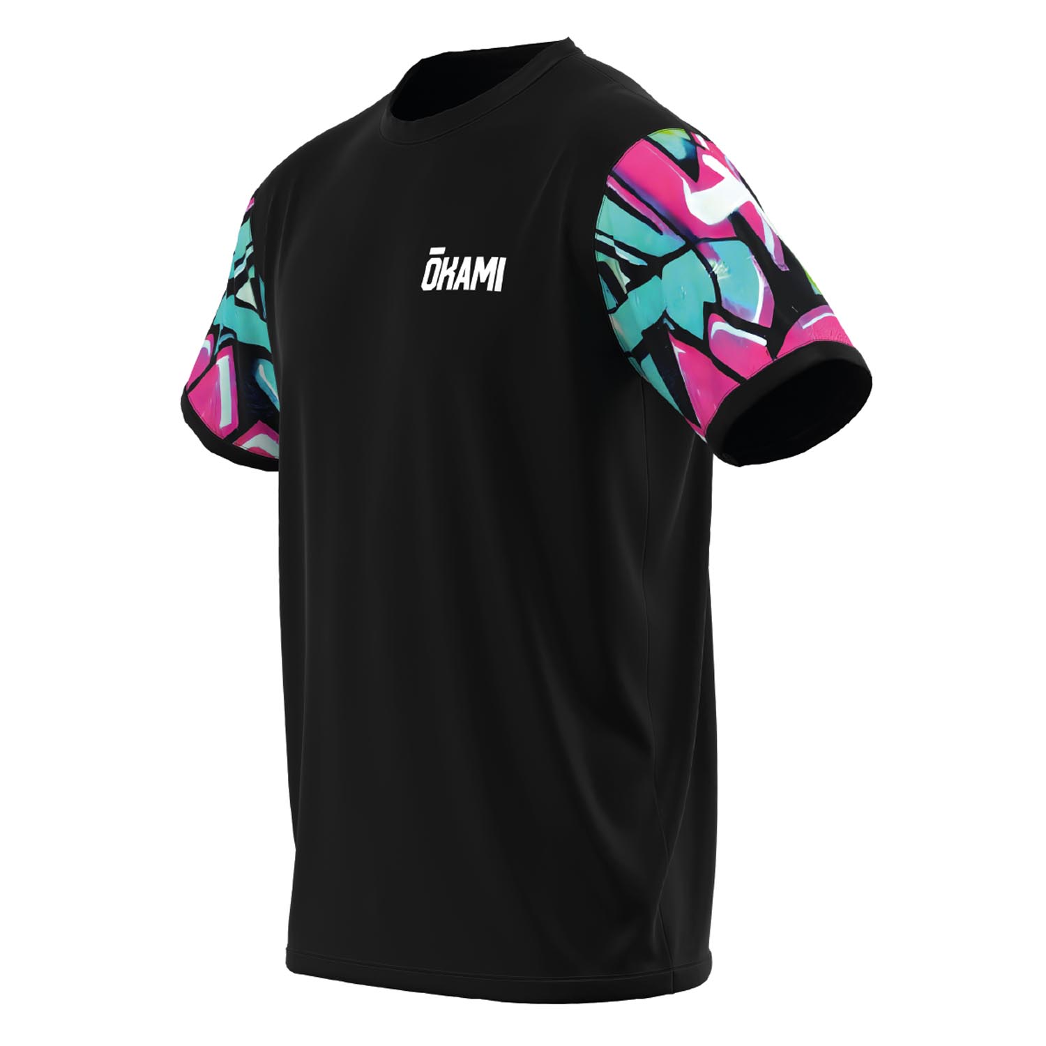 OKAMI Functional T-Shirt, Urban Vibe, black-mint-pink, S