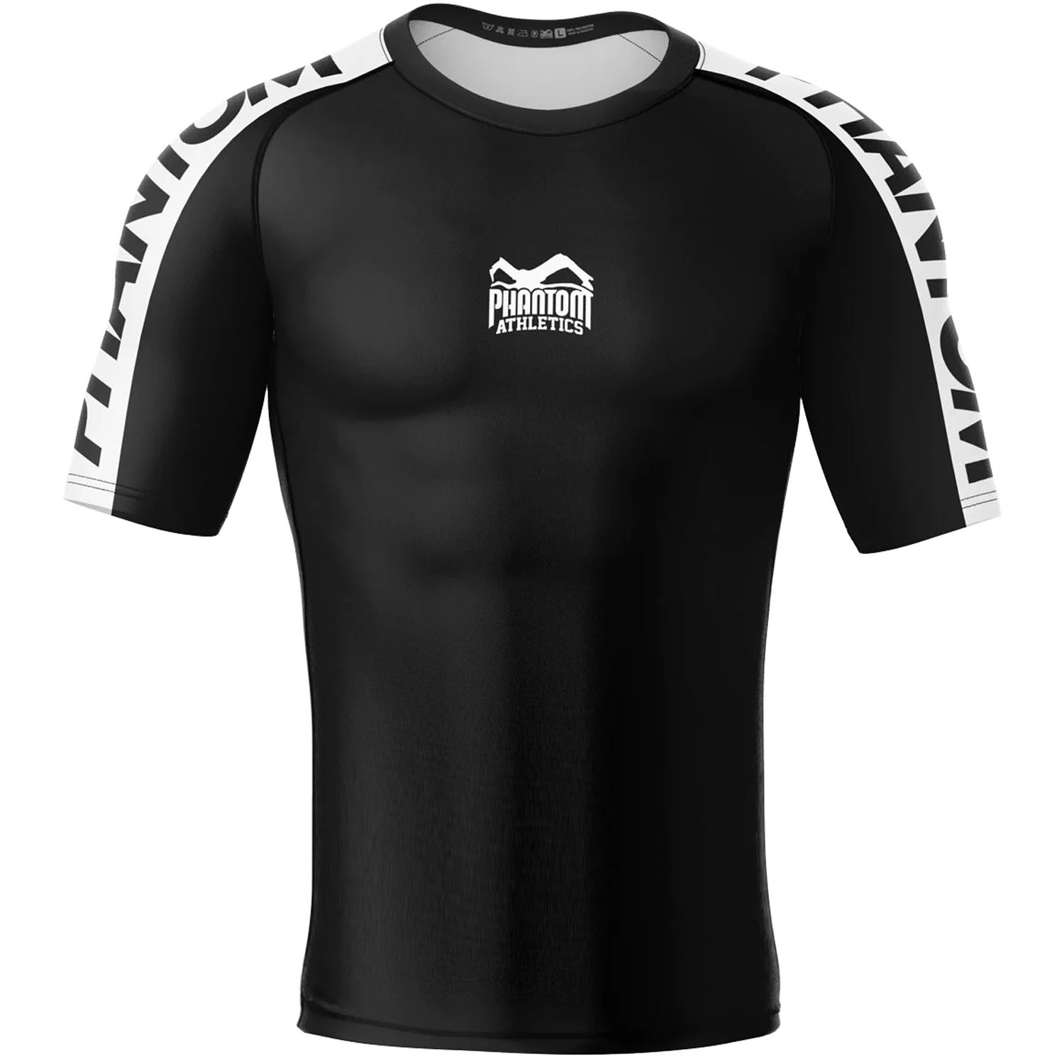 Phantom Athletics Rashguard, S/S, Evo Apex, schwarz, S