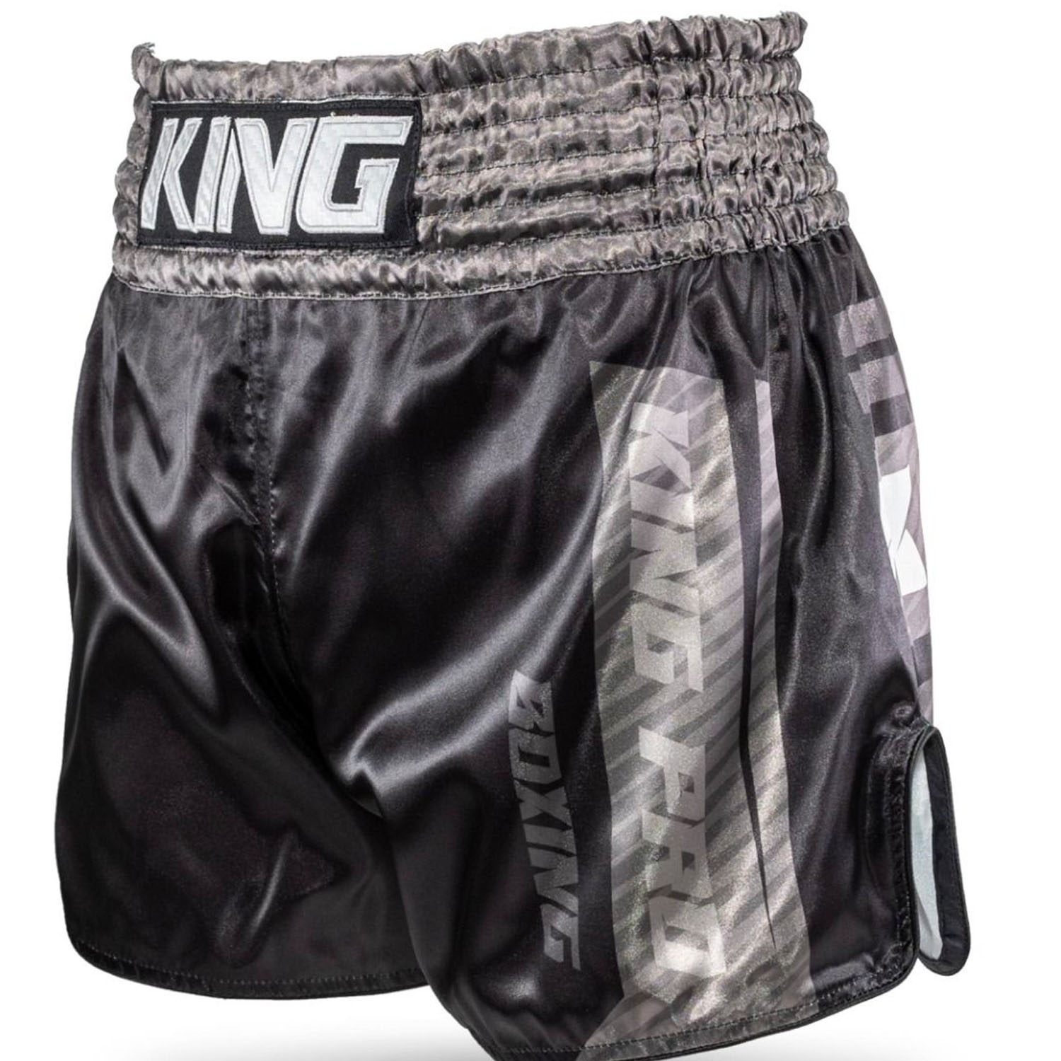 KING PRO Boxing Muay Thai Shorts, AD Legion 2, black-grey, S