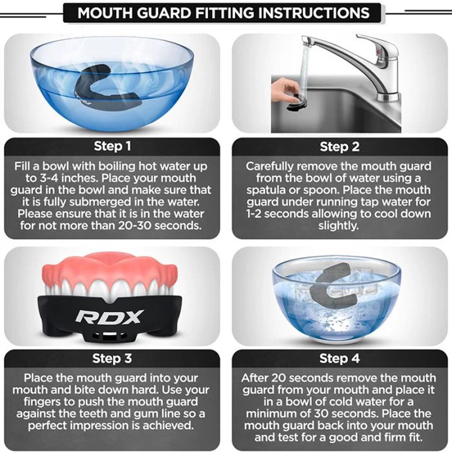 RDX Mouth Guard, Kids, 3W, red-black