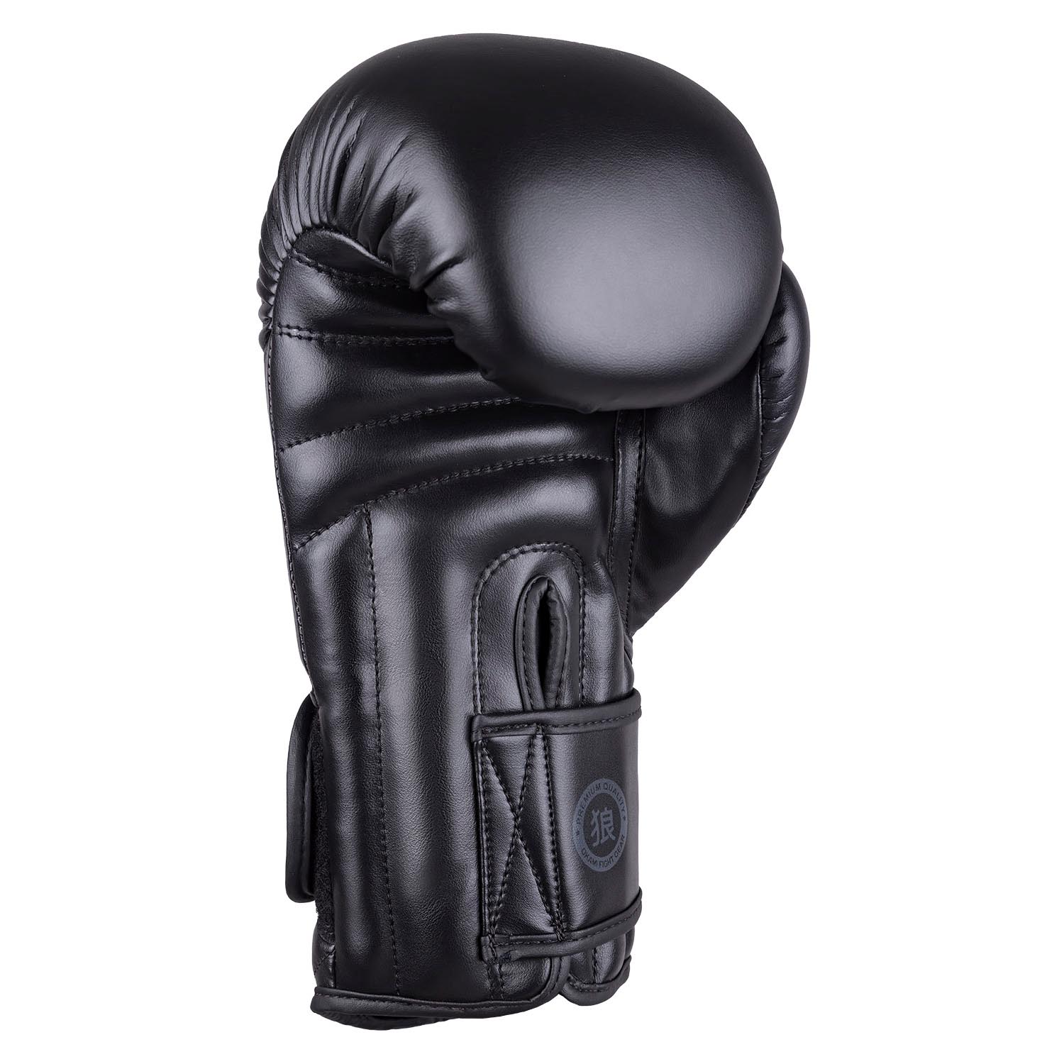 OKAMI Boxing Gloves, Rumble, black-black, 10 Oz