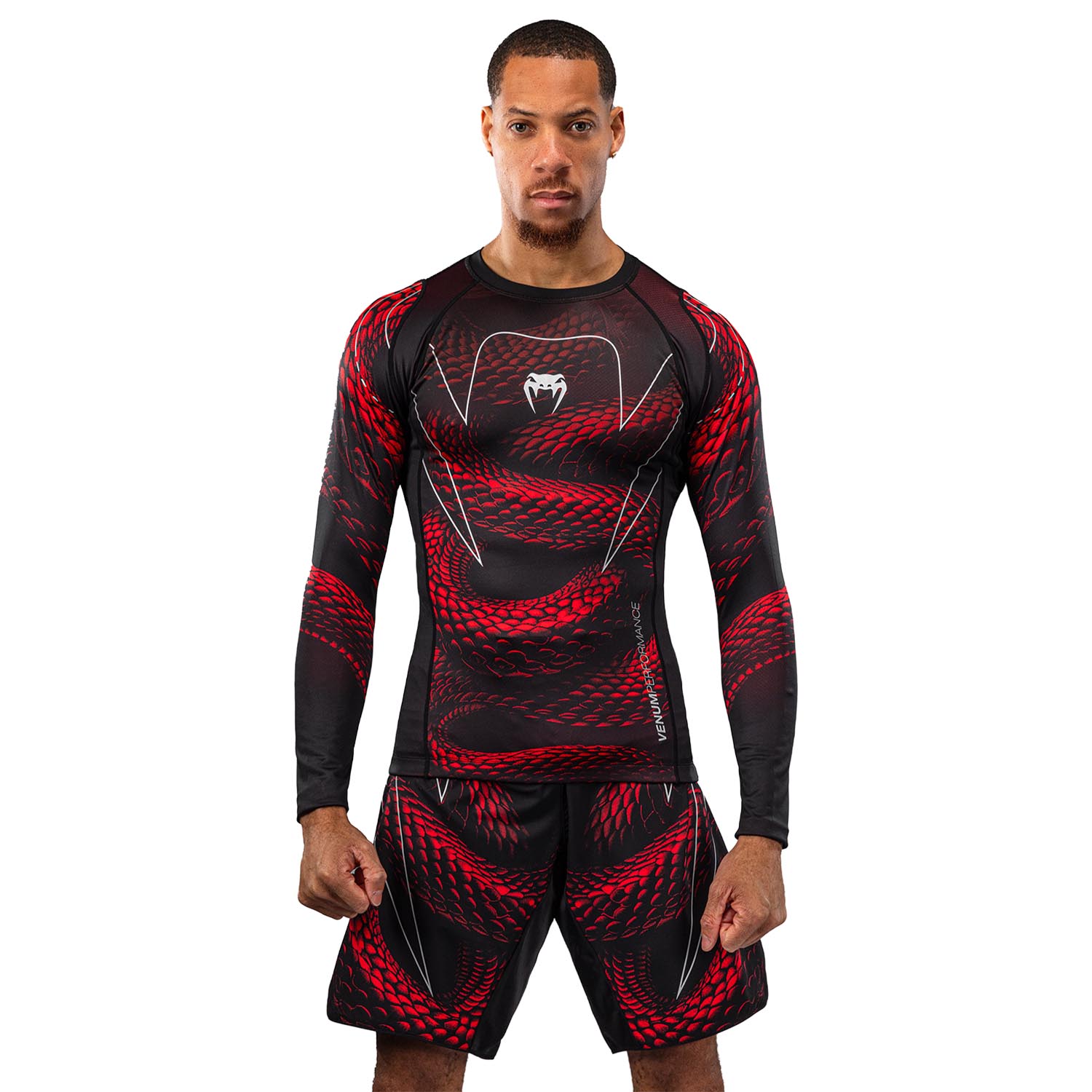 VENUM Rashguard, L/S, Matupa, black-red-silver, XL