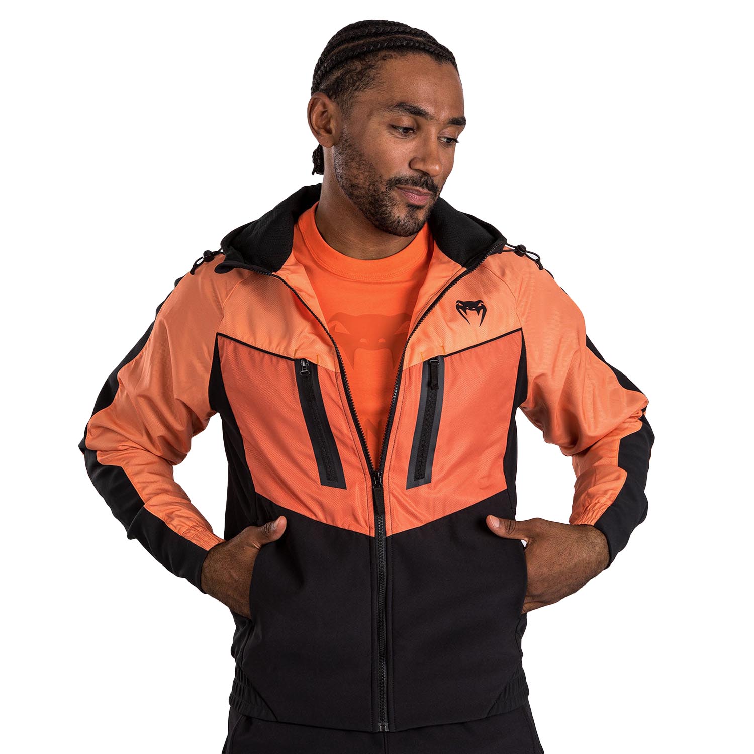 VENUM Training Jacket, Laser 3.0, black-orange, XL