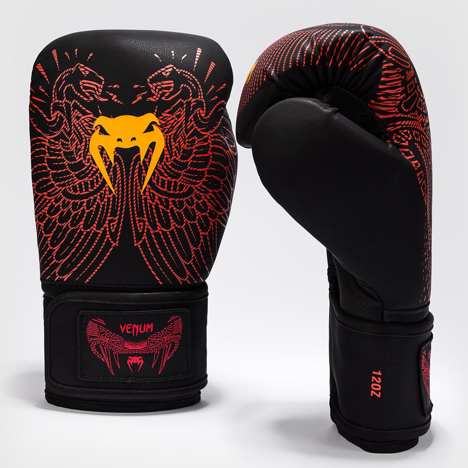 VENUM Boxing Gloves, Quetzel Fury, black-red, 16 Oz