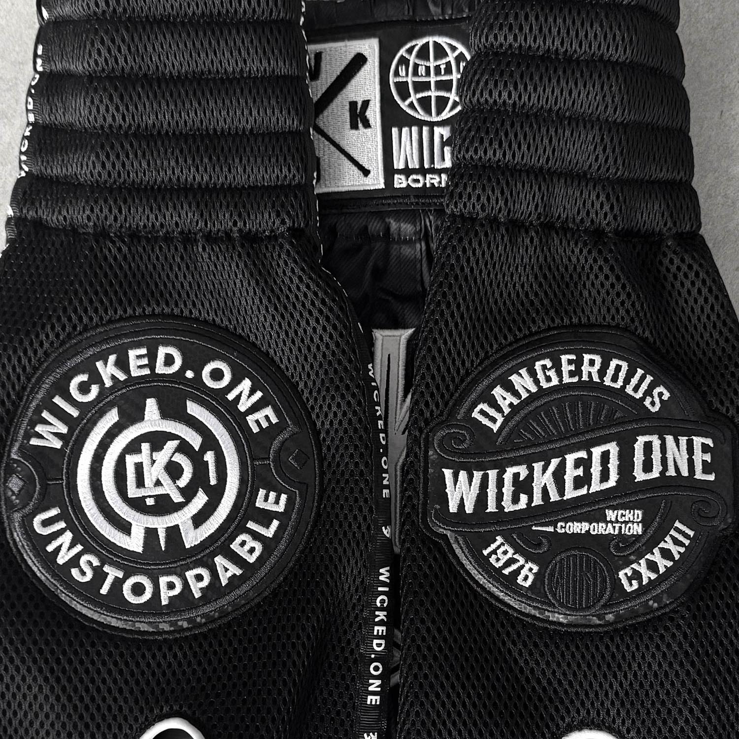 Wicked One Muay Thai Shorts, Caiman, black-grey, XXL