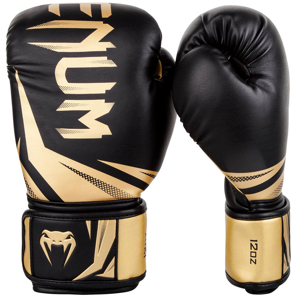 VENUM Boxing Gloves, Challenger 3.0, black-gold, 14 Oz