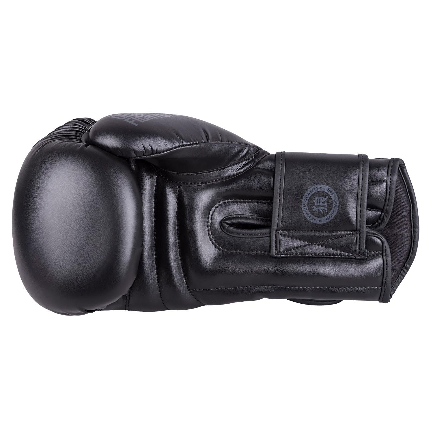 OKAMI Boxing Gloves, Rumble, black-black, 10 Oz