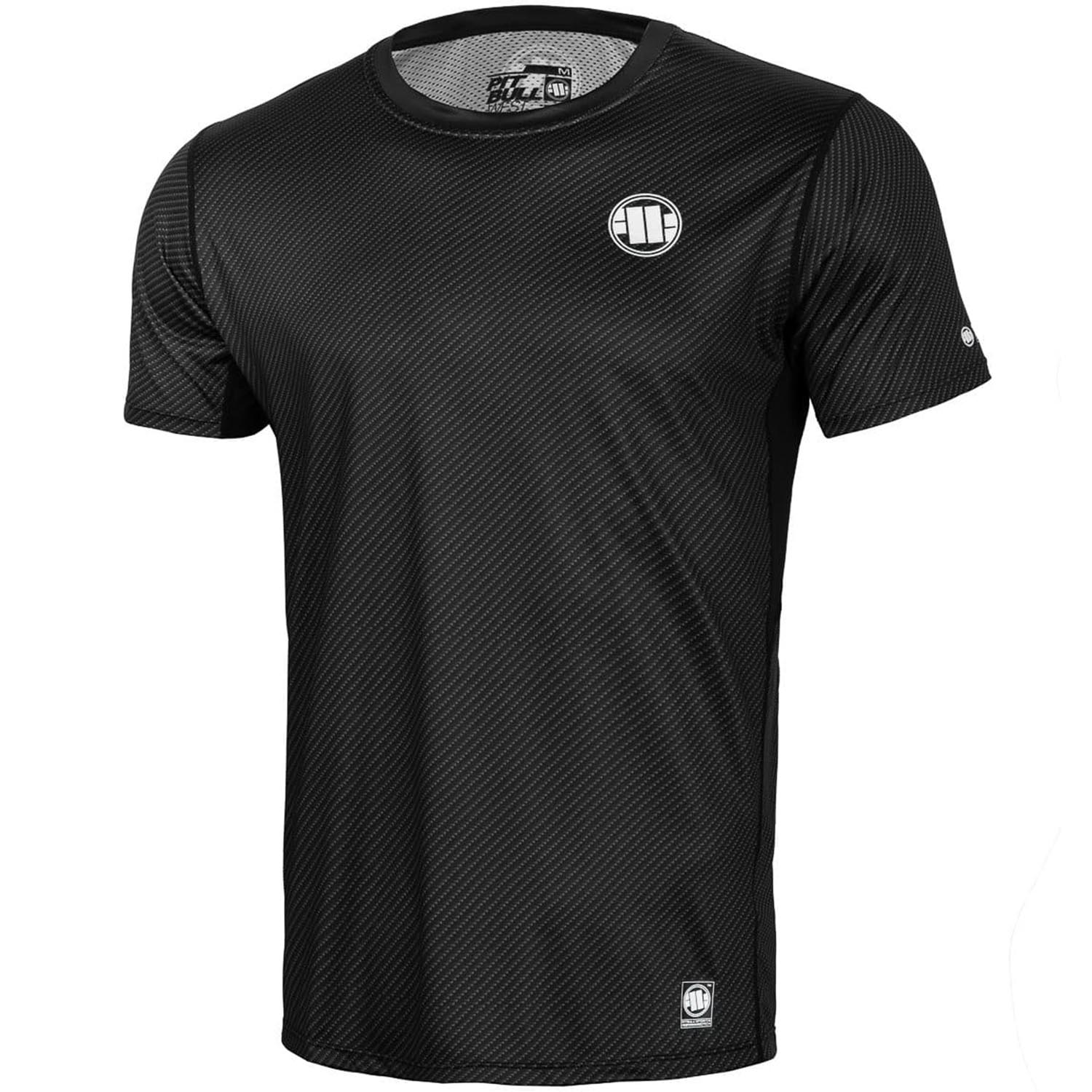 Pit Bull West Coast Fitness Shirt, Mesh Carbon Small Logo, camo-schwarz