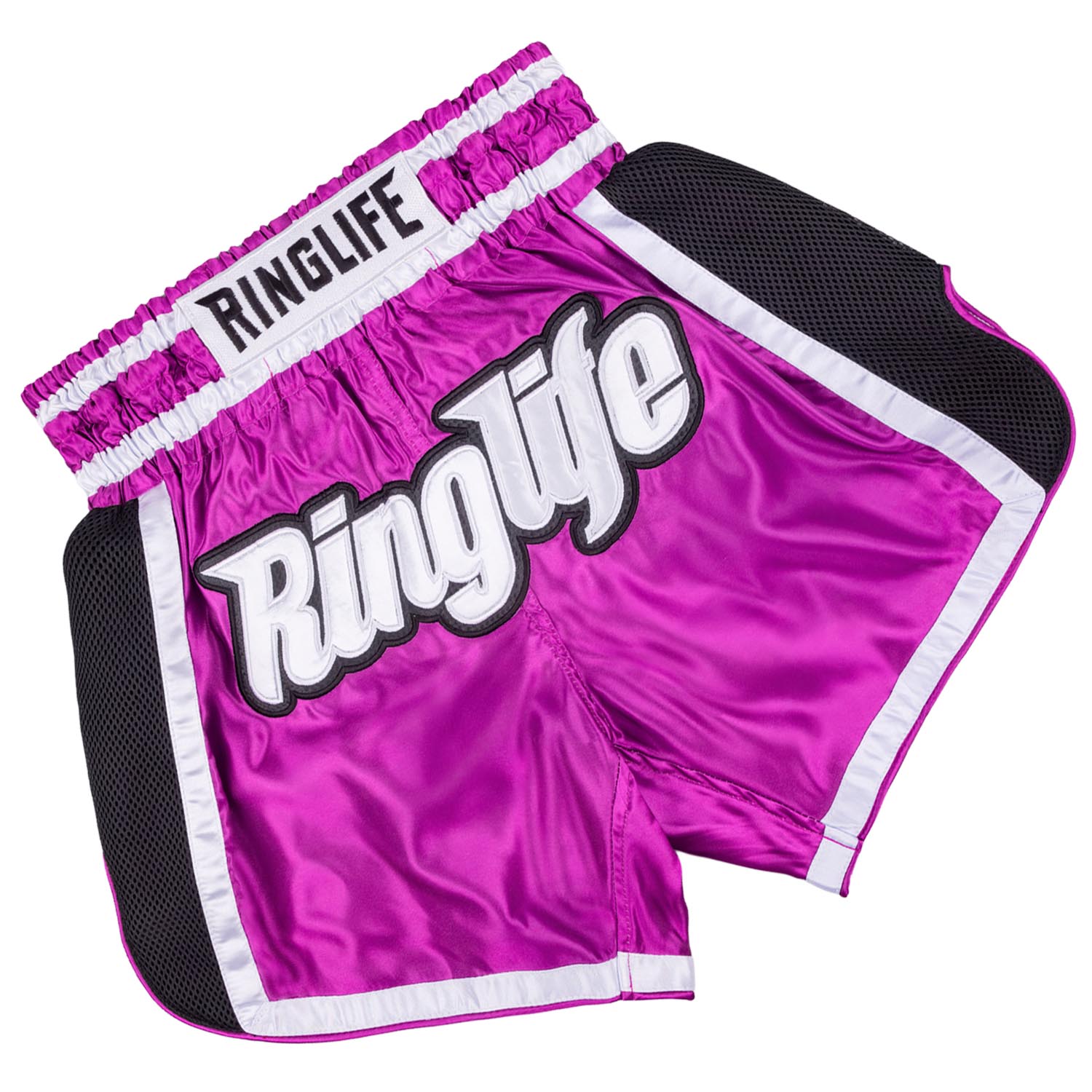 RINGLIFE Muay Thai Shorts, Represent, pink-black, L