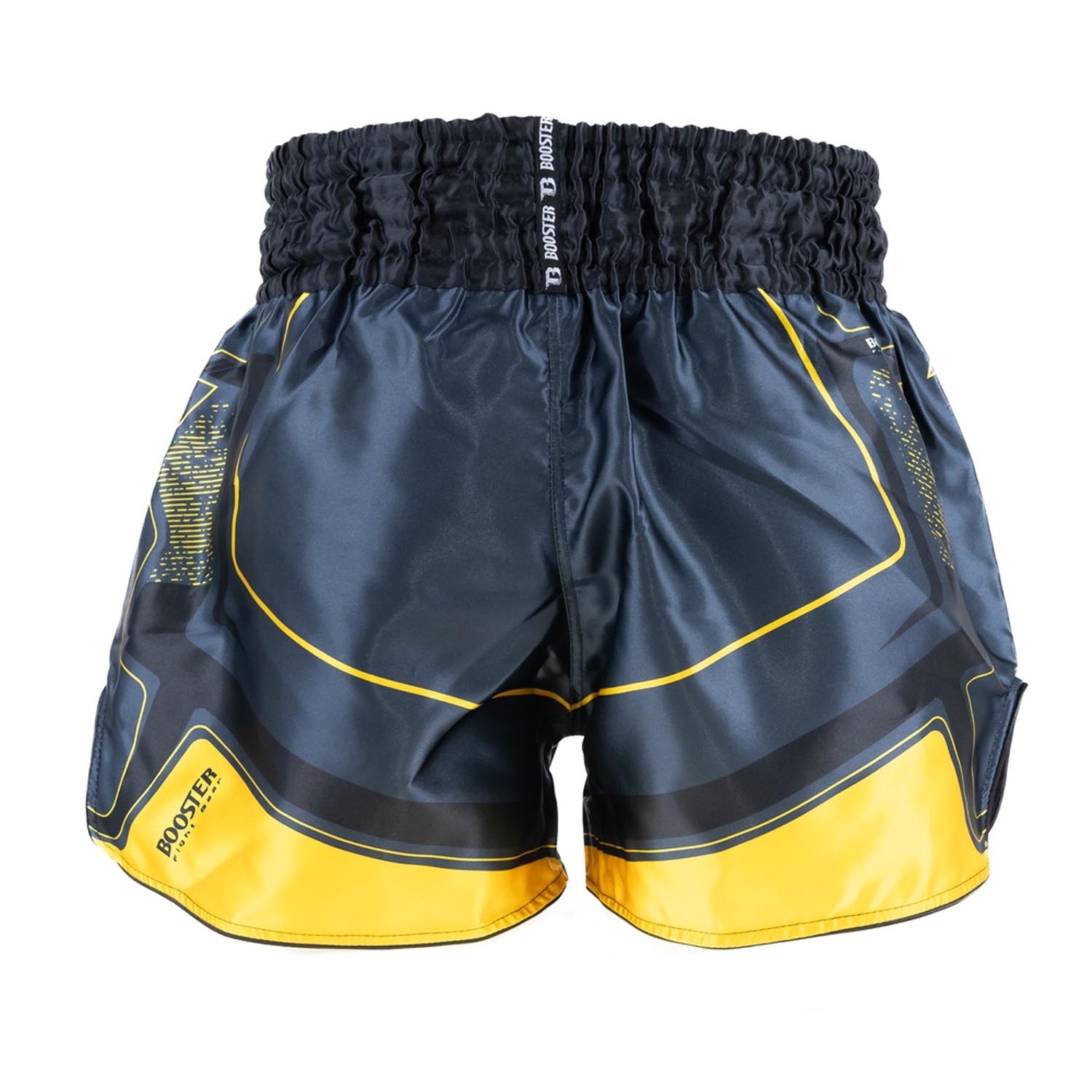 Booster Muay Thai Shorts, Ignite 1, black-yellow, XXL