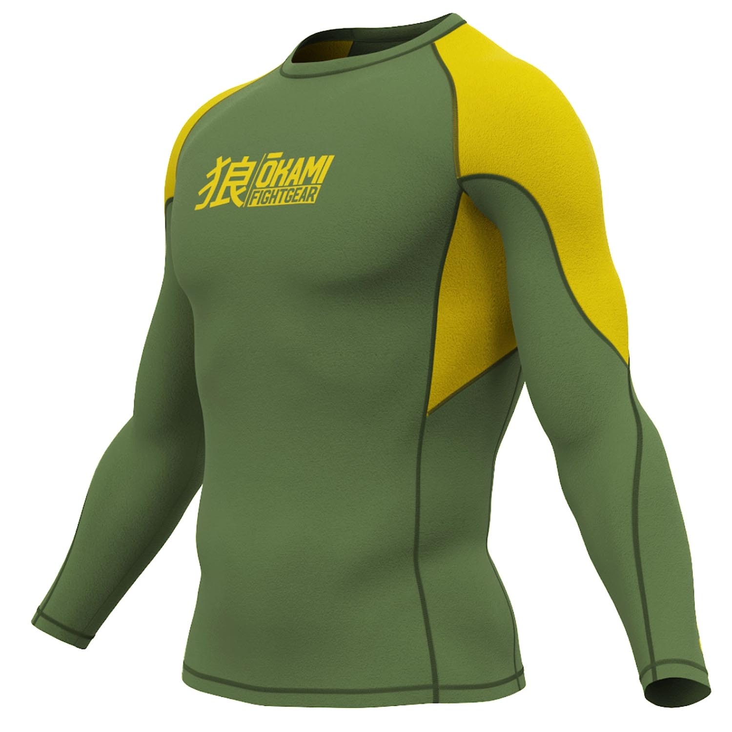 OKAMI Rashguard, L/S, Keii, khaki, L