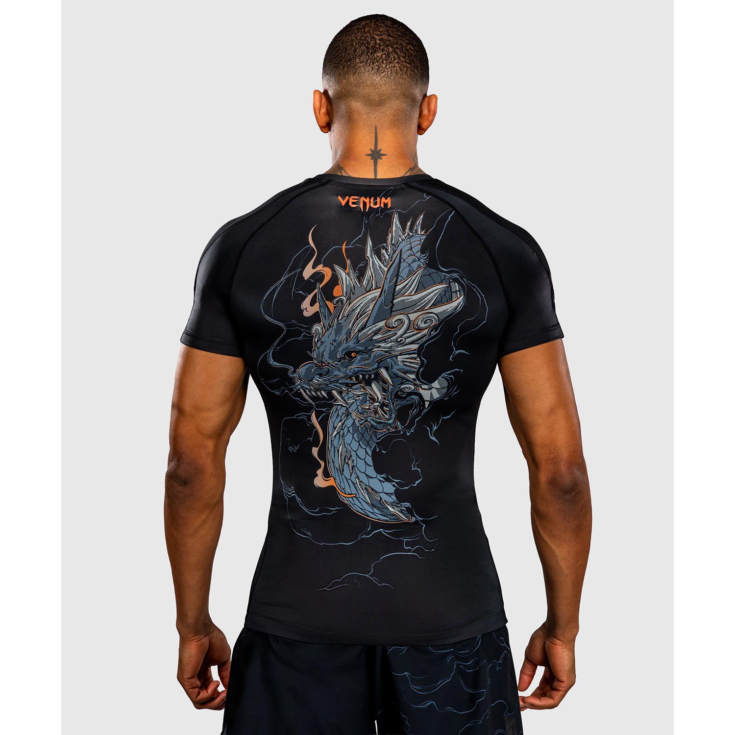 VENUM Rashguard, S/S, Thunder Dragon, black-gray, S