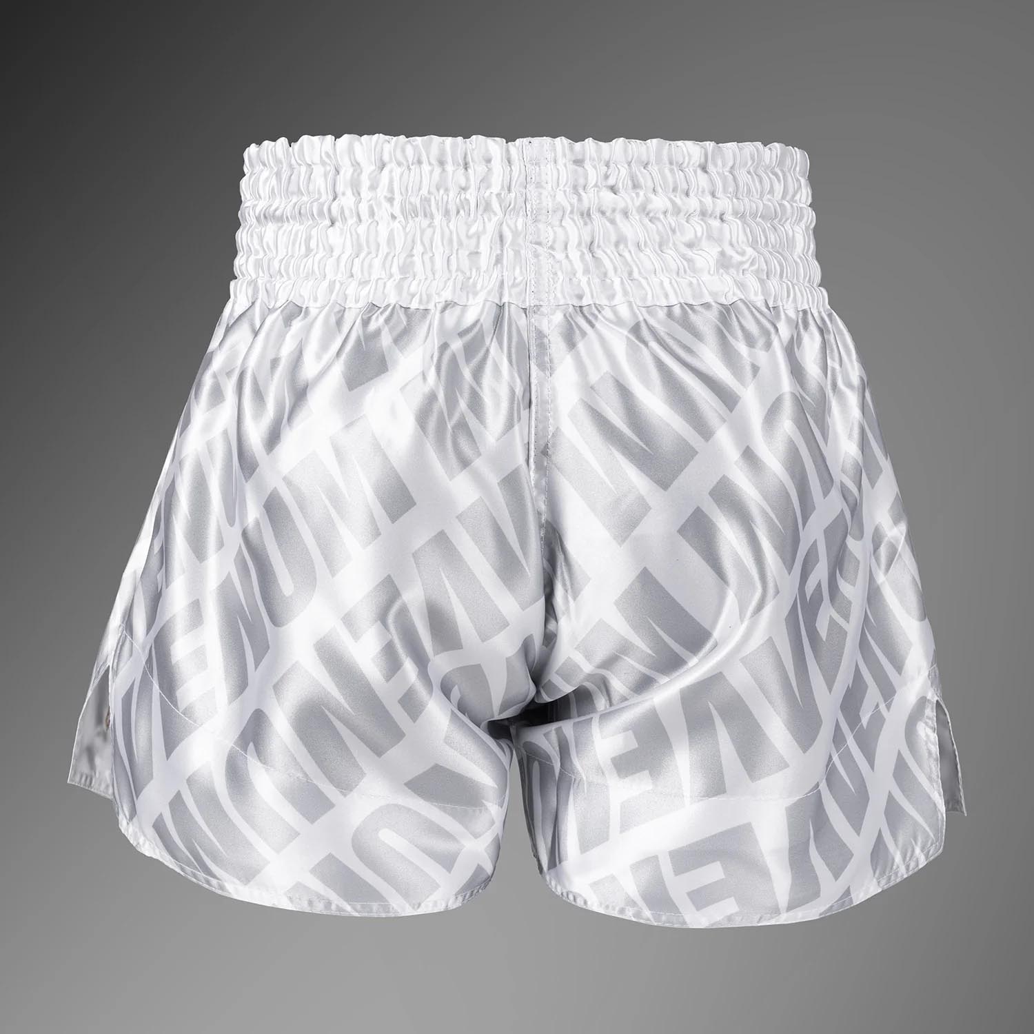 VENUM Muay Thai Shorts, Contender XT, white-silver, L