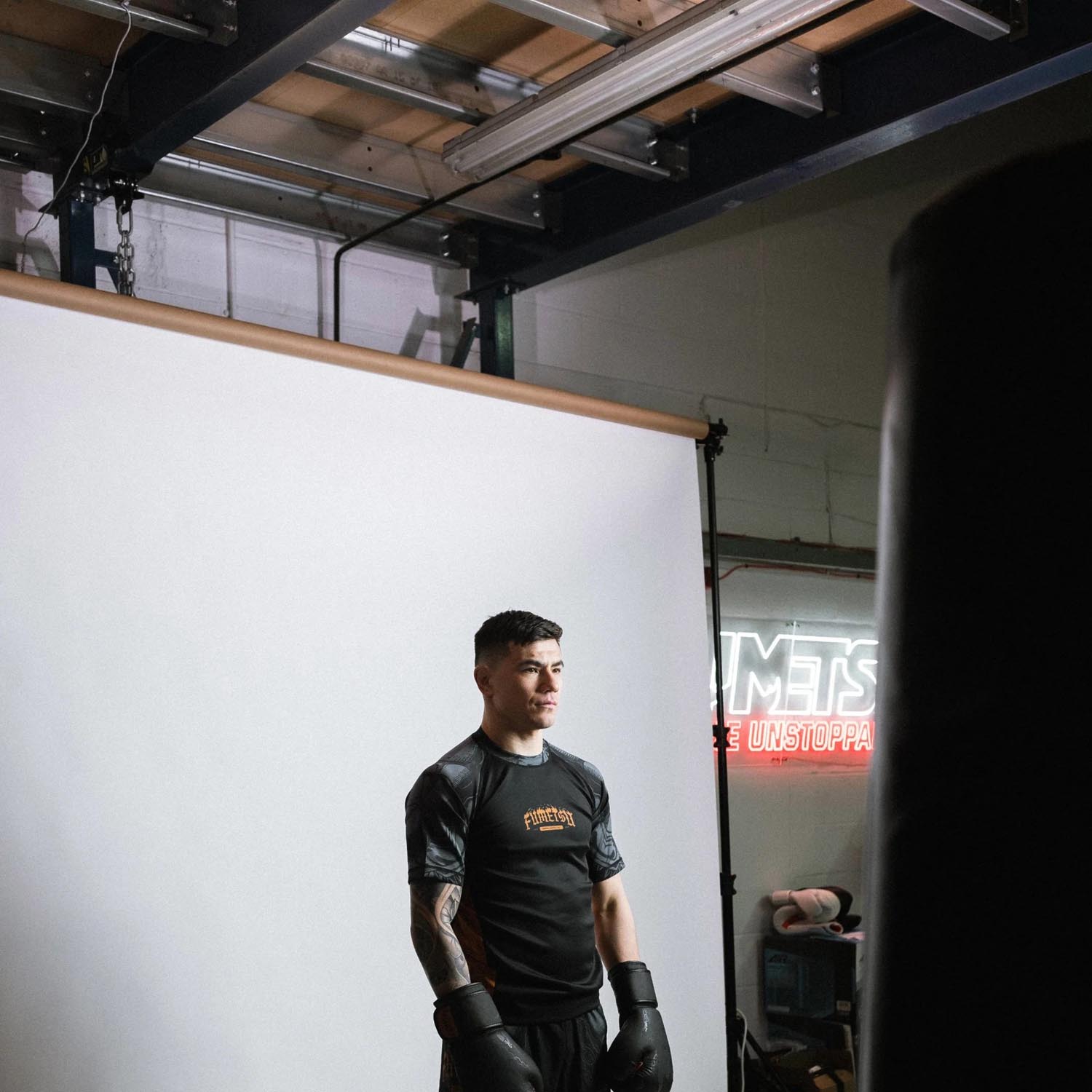 Fumetsu Rashguard, S/S, Oni, black-bronze, XXL