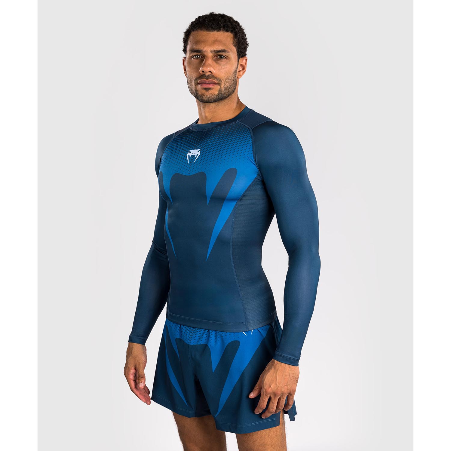 VENUM Rashguards, L/S, No Gi, blue, XXL