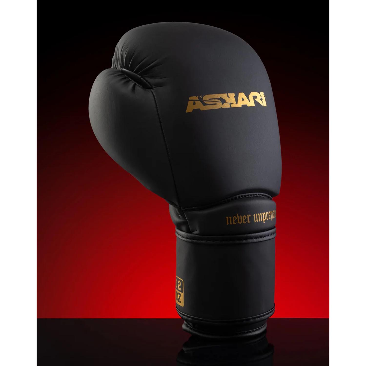 ASKARI Boxing Gloves, Nova, black-gold, 10 Oz