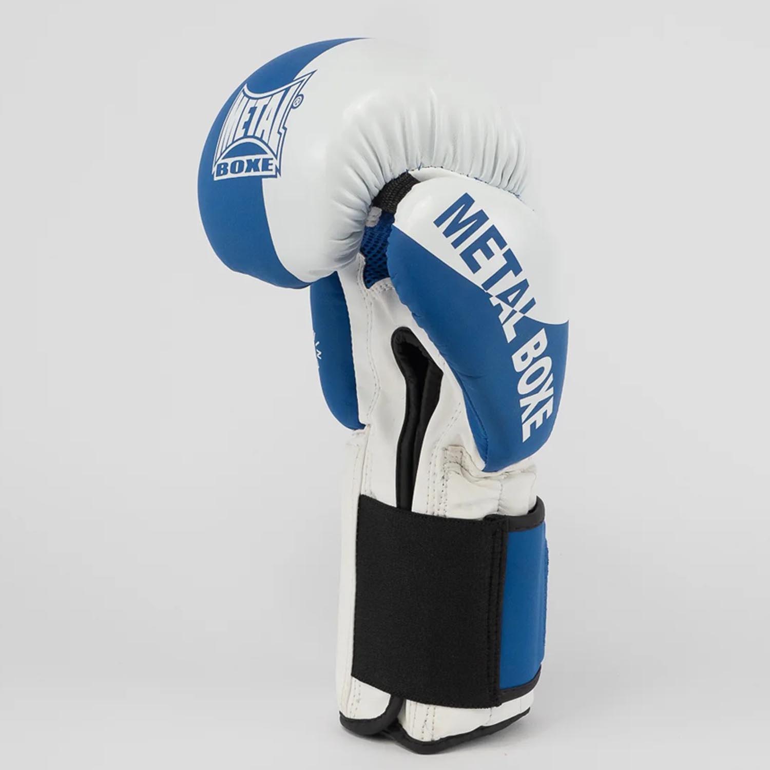 Metal Boxe Boxing Gloves, Savate, blue-white, 16 Oz