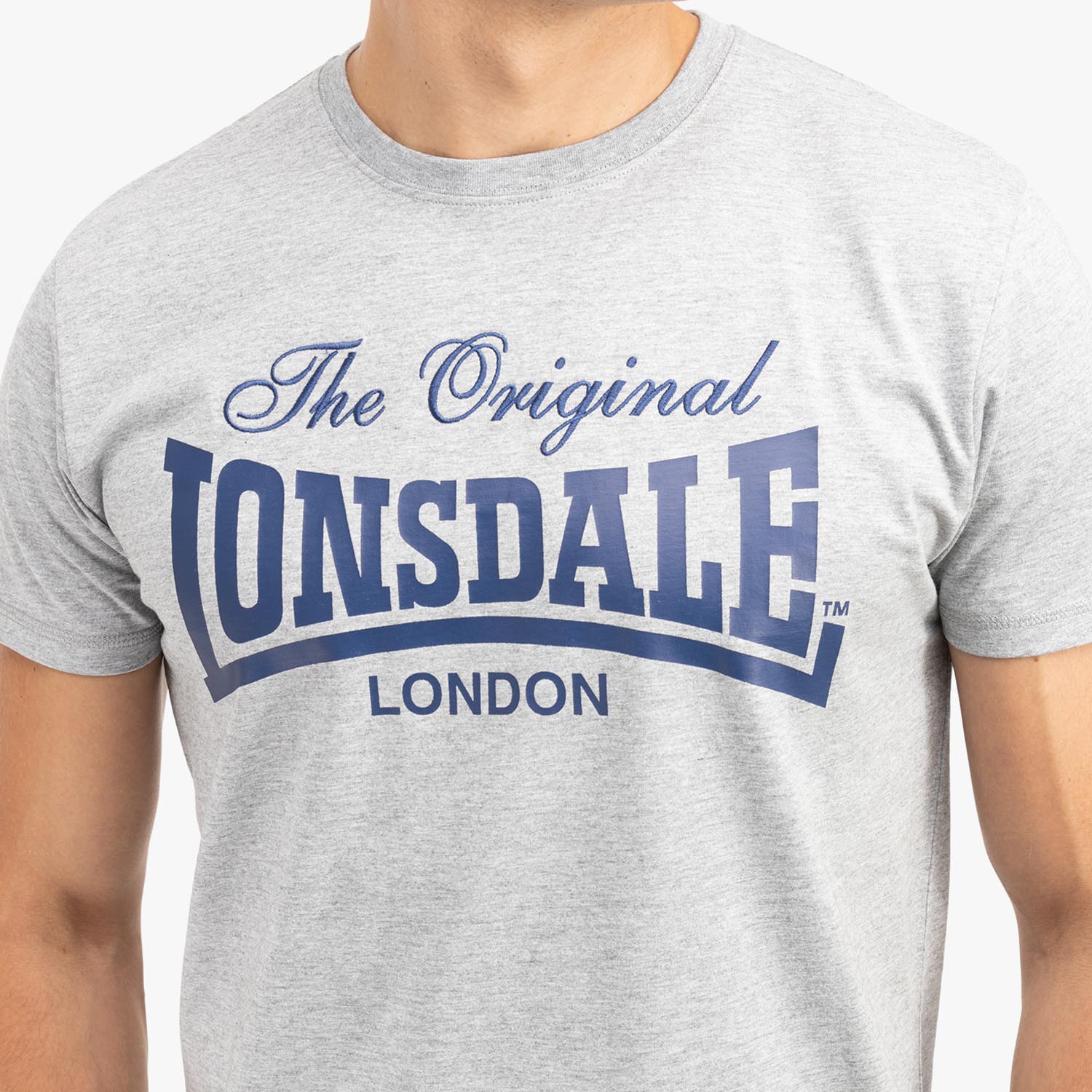 Lonsdale T-Shirt, Colsbrook, grey-navy, S