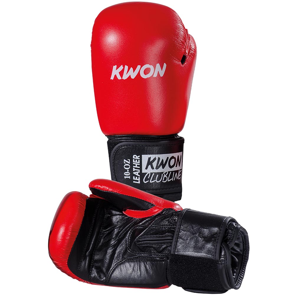 KWON Boxhandschuhe, Pointer, Leder, rot, 10 Oz