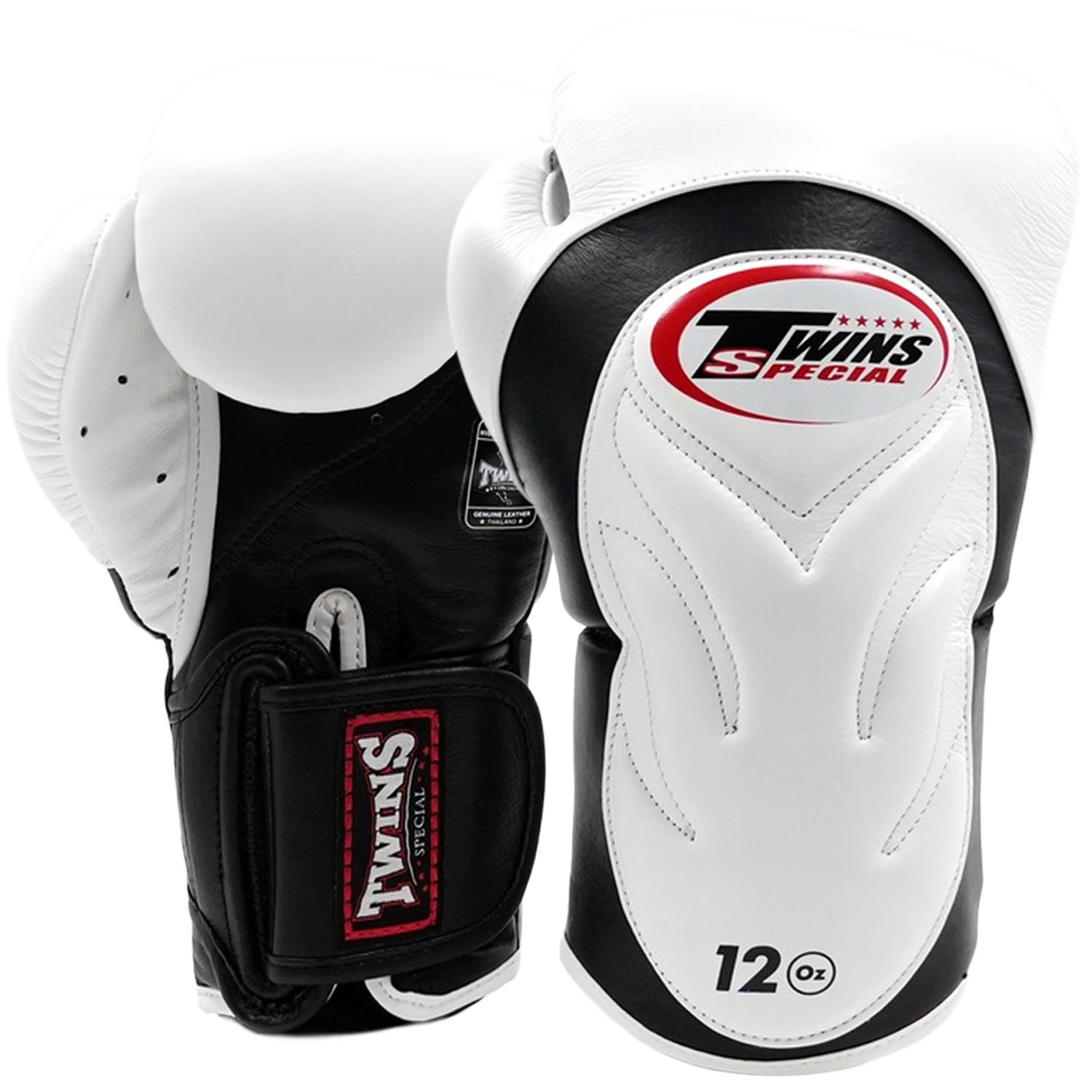 TWINS Special Boxing Gloves, Premium, BGVL-6, black-white