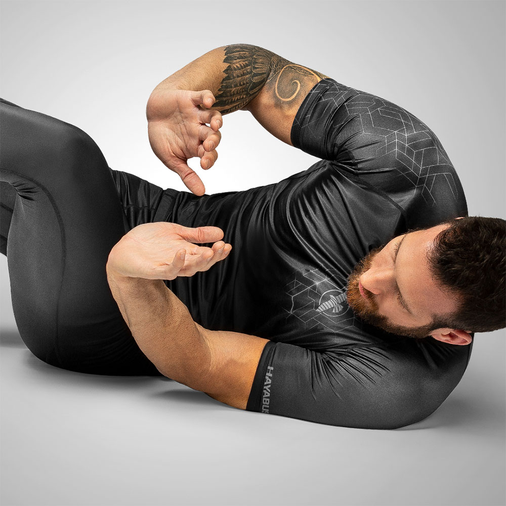 Hayabusa Rashguard, S/S, GEO, grey