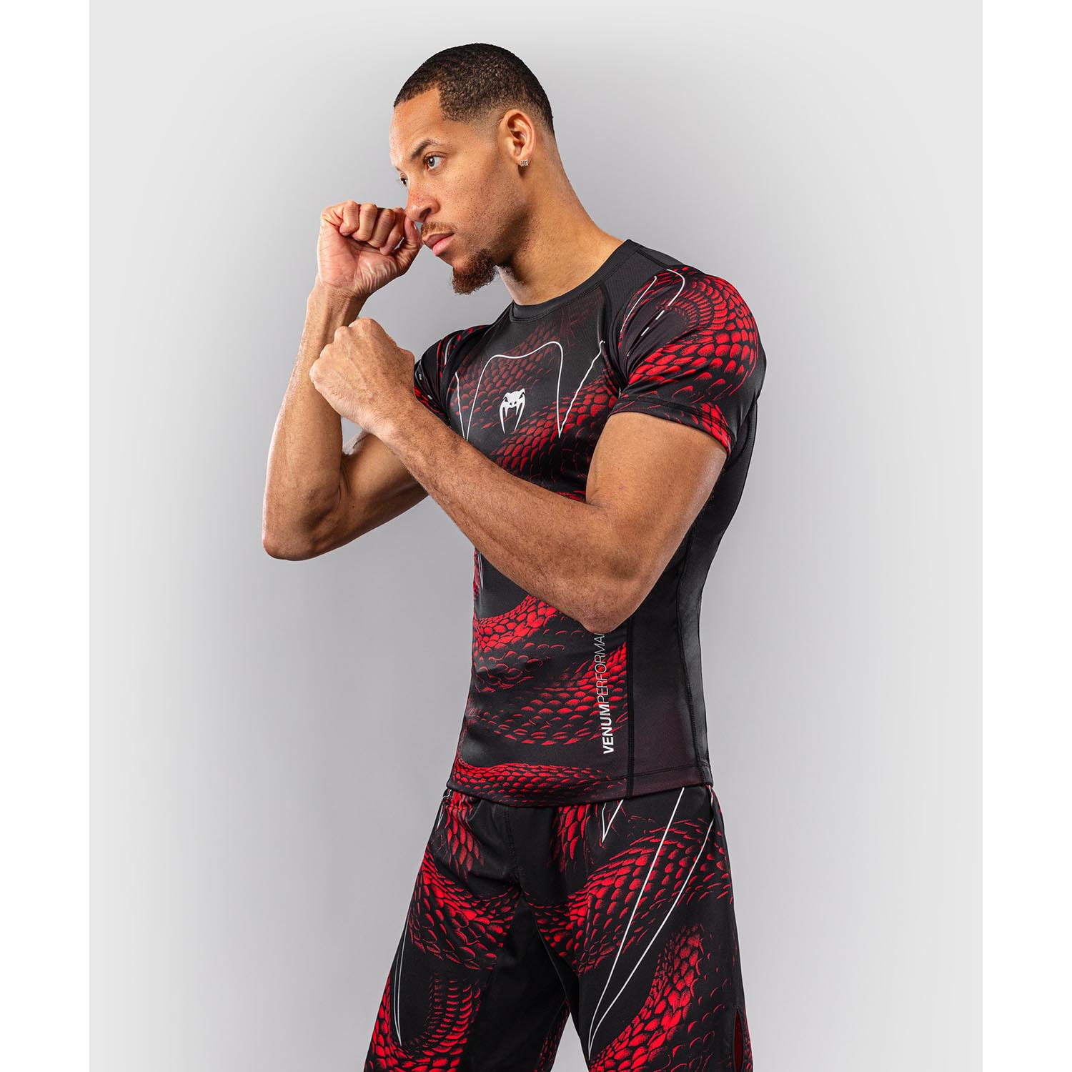 VENUM Rashguard, S/S, Matupa, black-red-silver, S