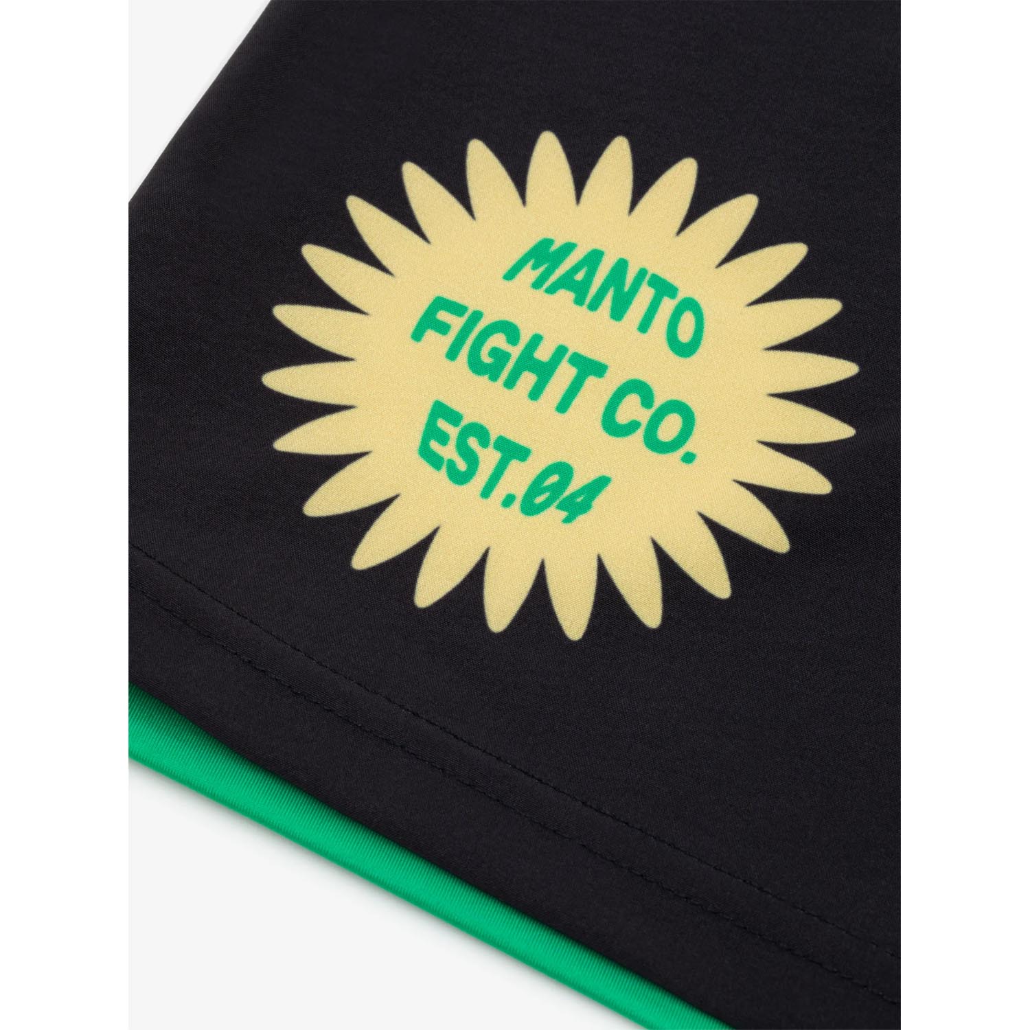 MANTO MMA Fight Shorts, Cross, black-green, XXL