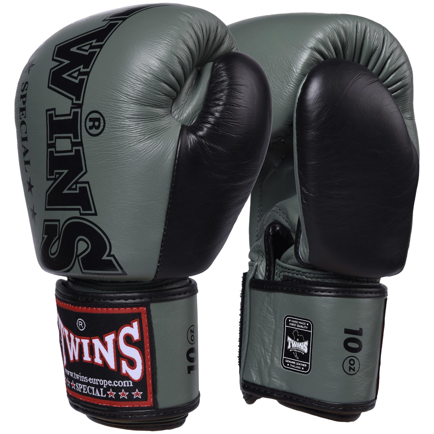TWINS Special Boxhandschuhe, Leder, BGVL-8, grün-schwarz