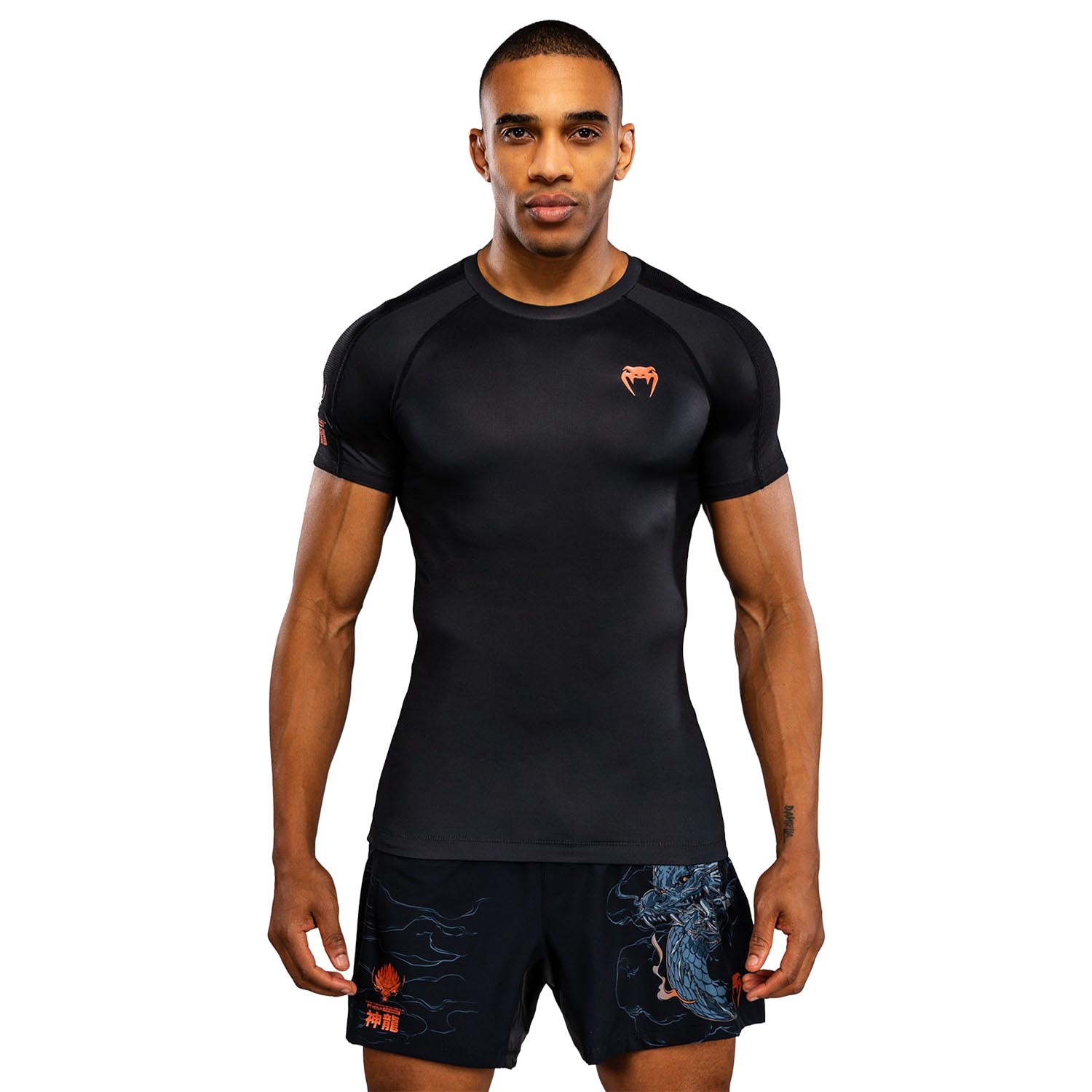 VENUM Rashguard, S/S, Thunder Dragon, black-gray, S