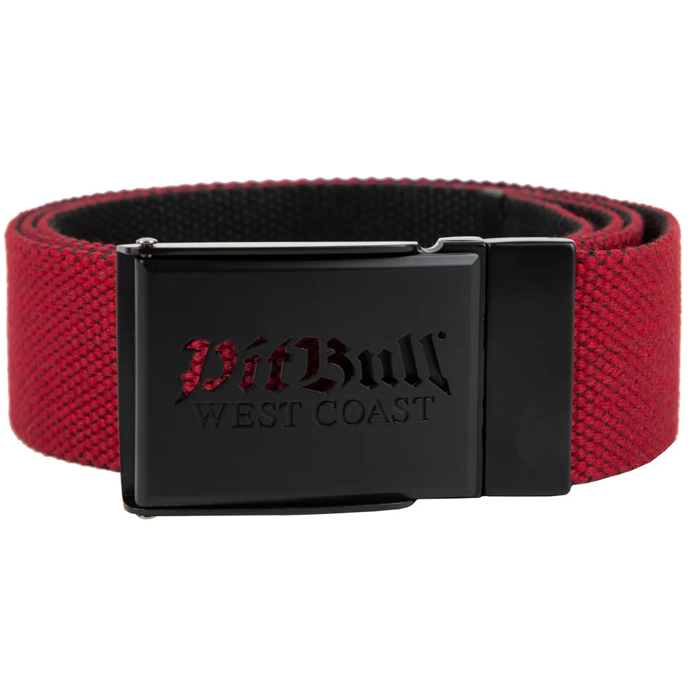 Pit Bull West Coast Gürtel, Old Logo, rot-schwarz