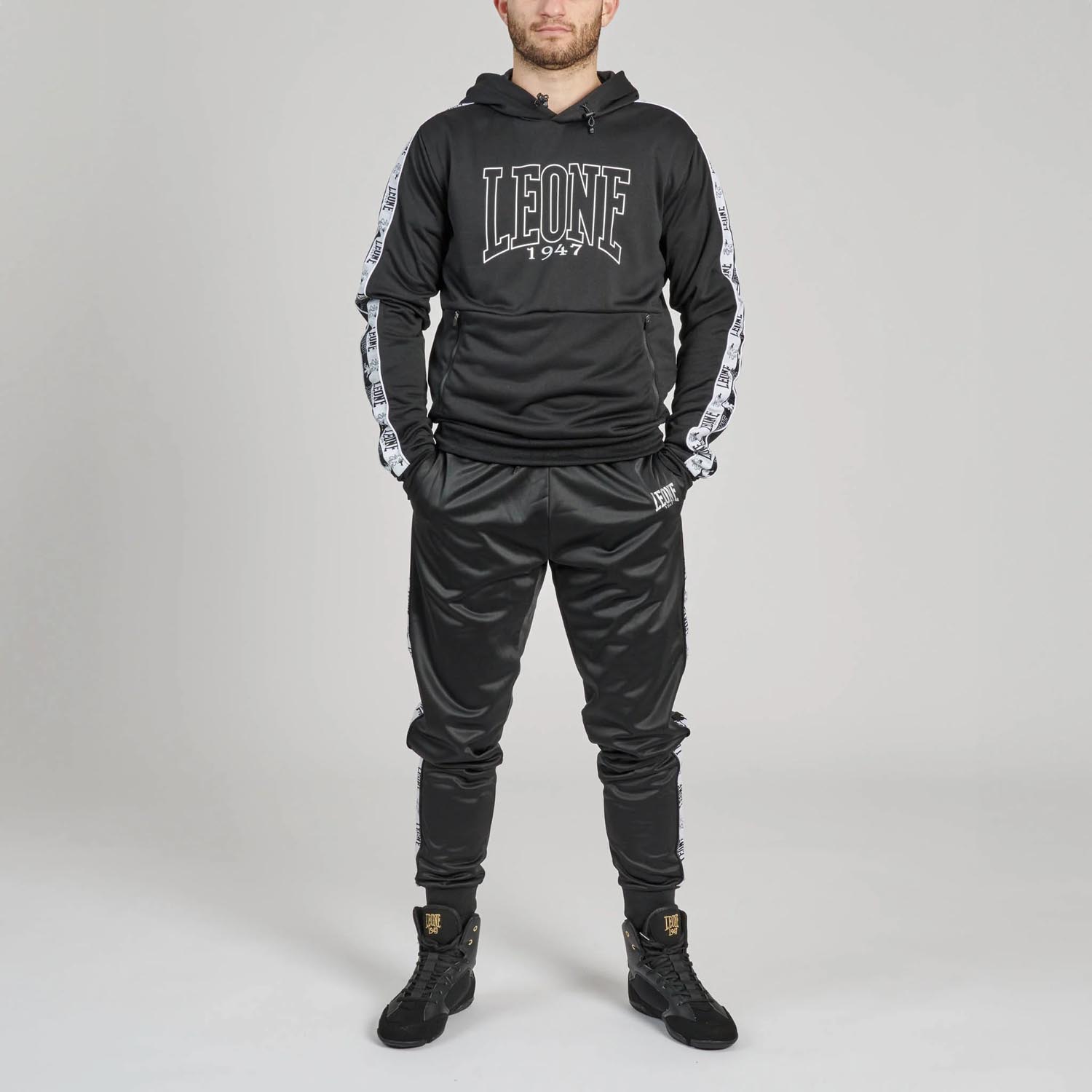 LEONE Hoody, Iconic, black-white, L