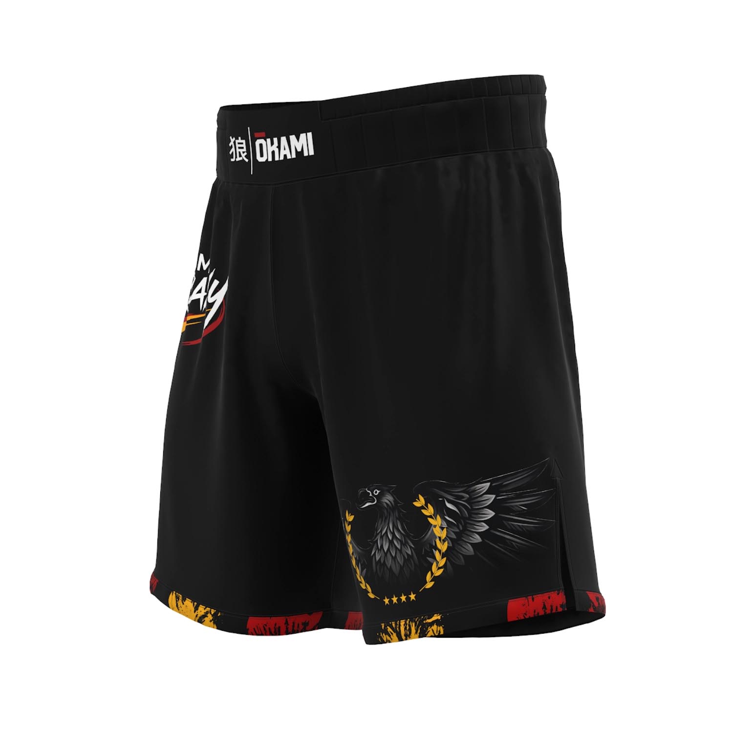 OKAMI MMA Fight Shorts, Team Germany, black-red-gold, XXL