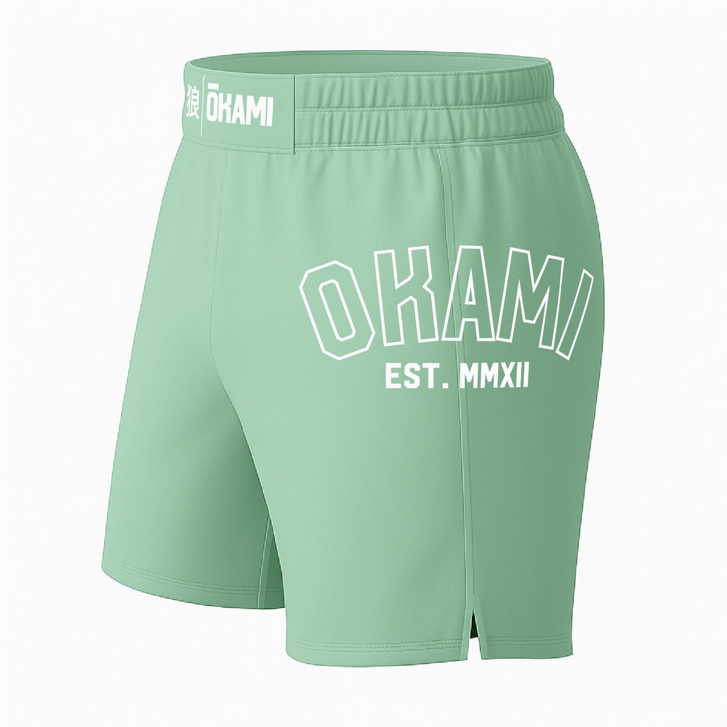 OKAMI MMA Fight Shorts, Logo, mint, S