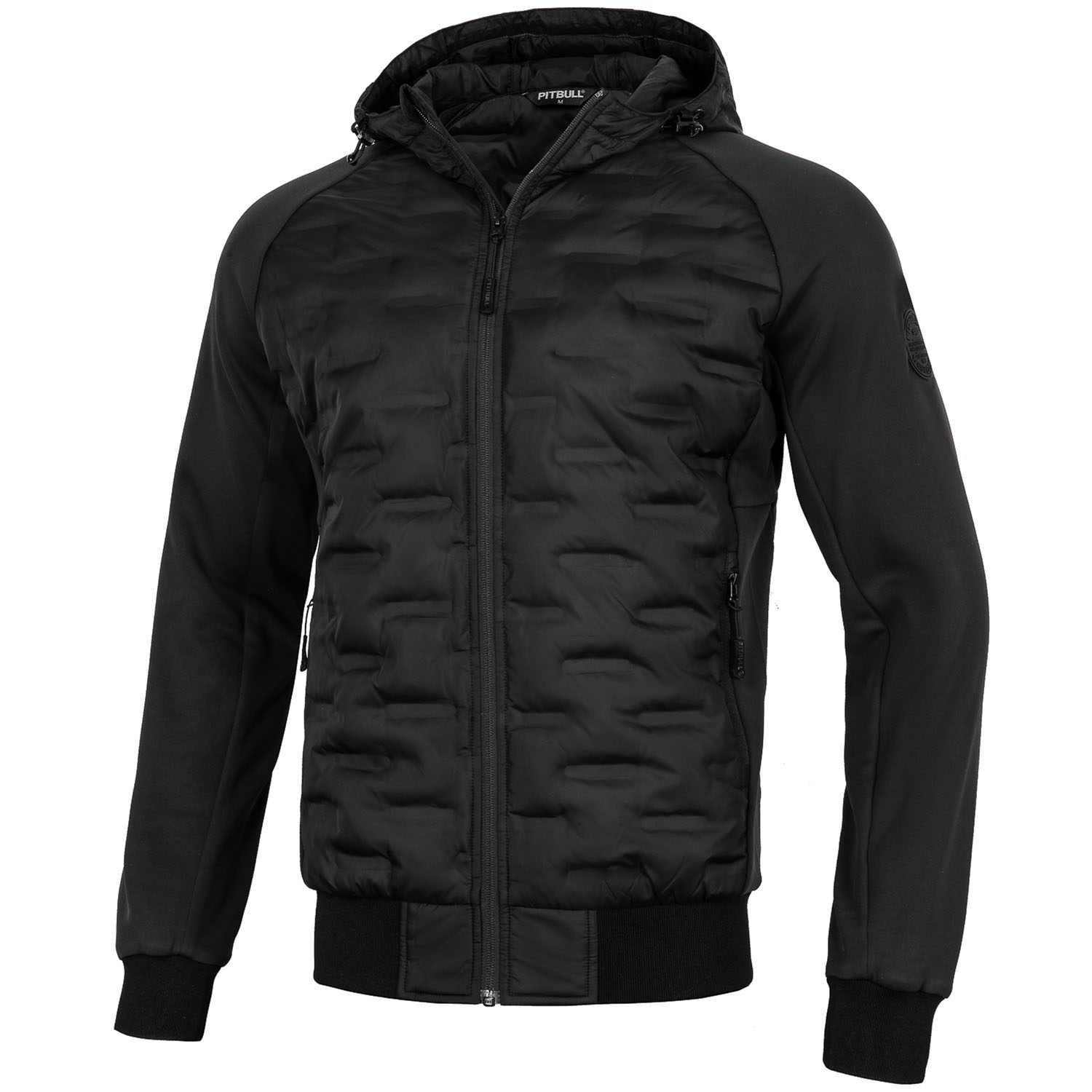 Pit Bull West Coast Jacket, Padded Hooded Roxton, black, S