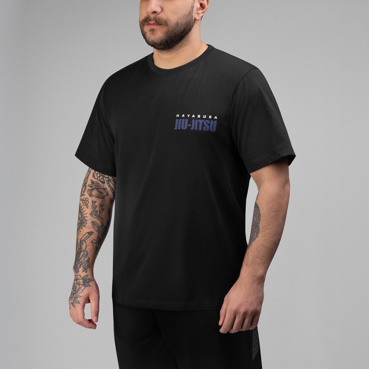 Hayabusa T-Shirt, Discipline Jiu Jitsu, black-blue, S