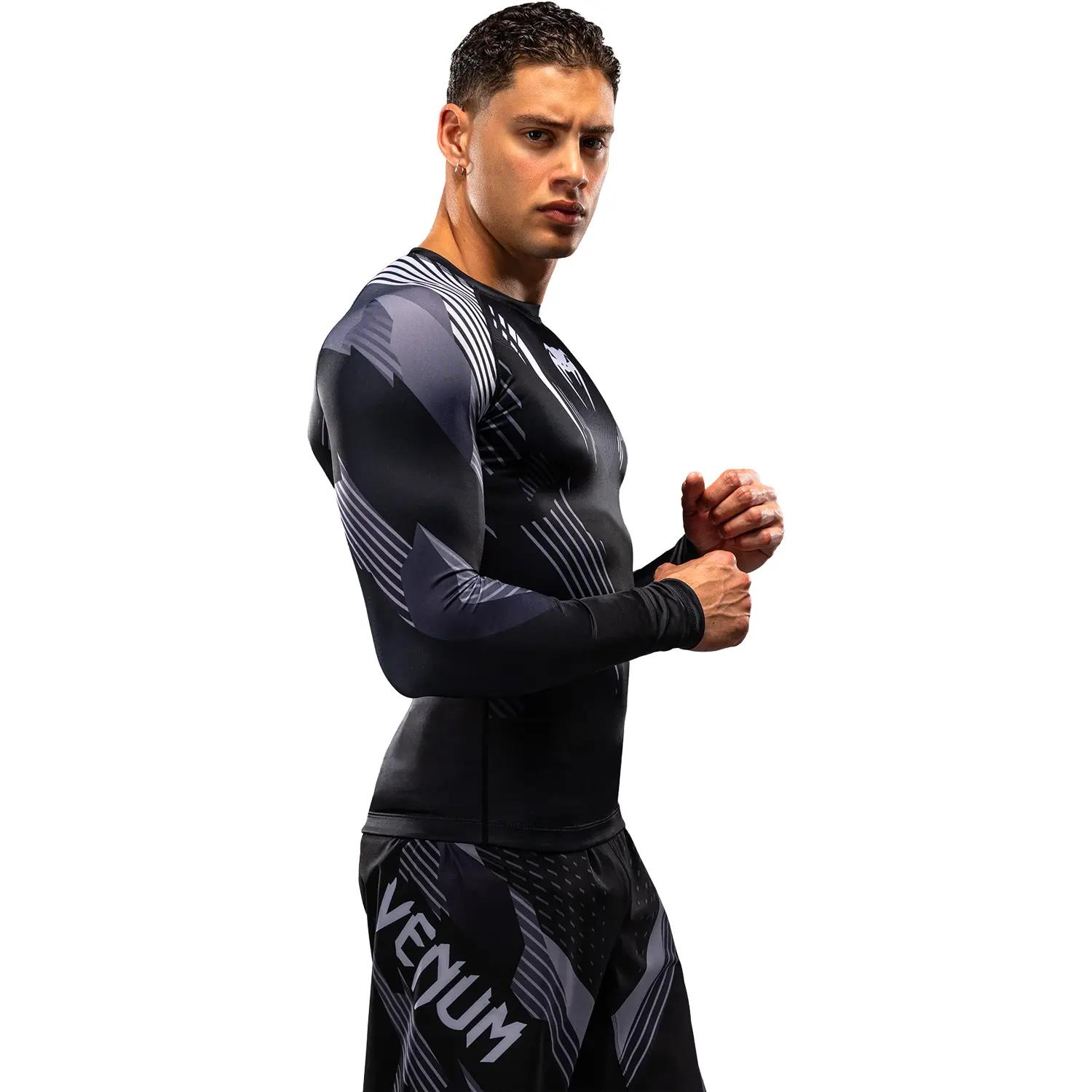 VENUM Rashguard, L/S, No Gi 6.0, black-white, XXL