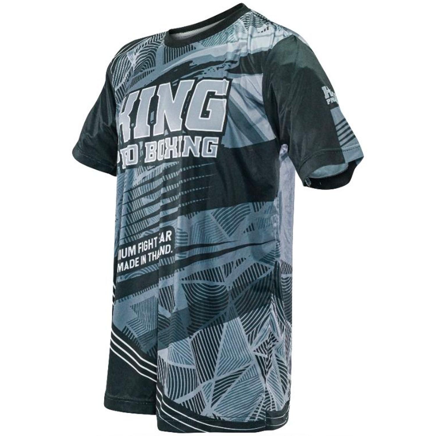 KING PRO Boxing Performance T-Shirt, Flag 1, grey