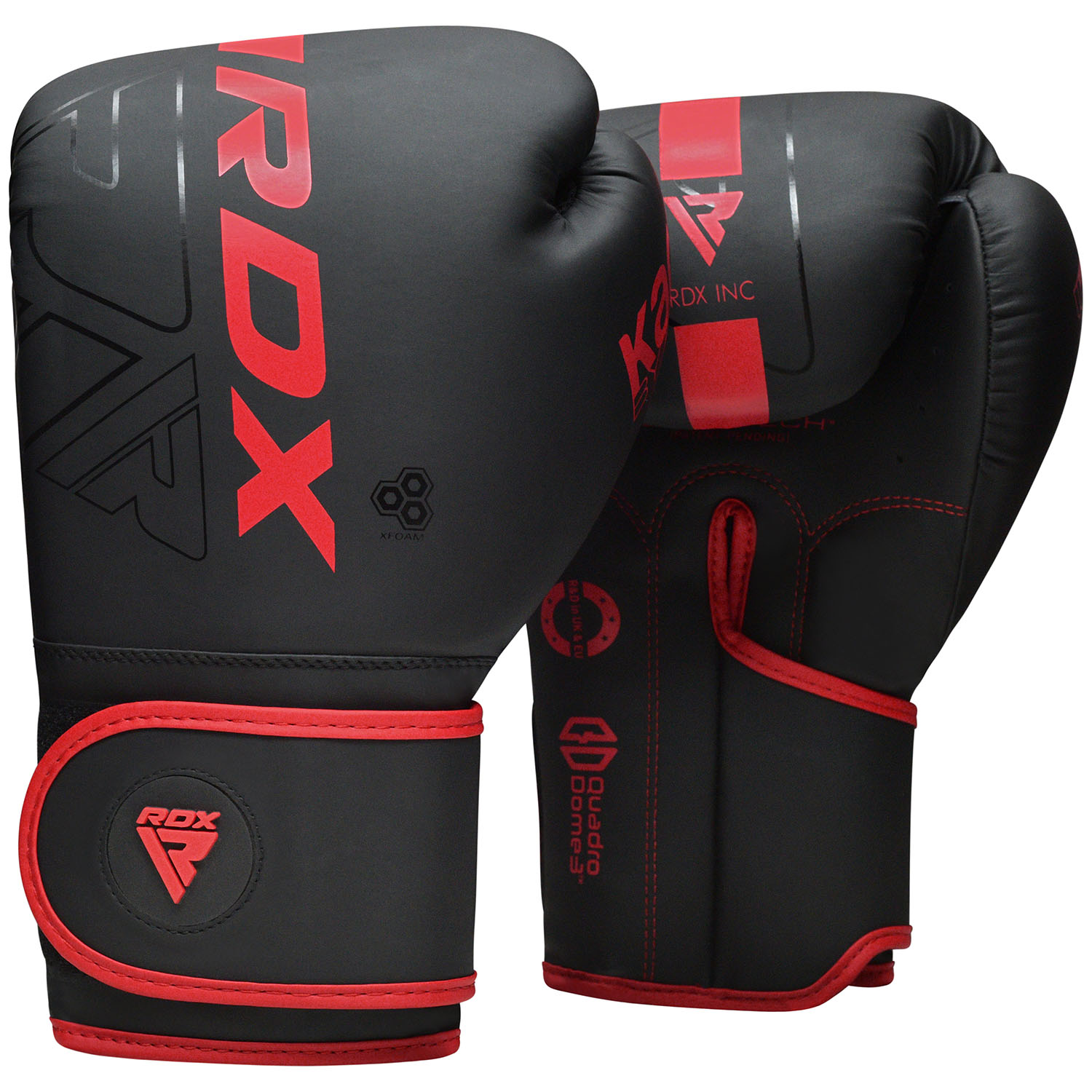 RDX Boxhandschuhe, Kara Series F6, schwarz-rot, 12 Oz