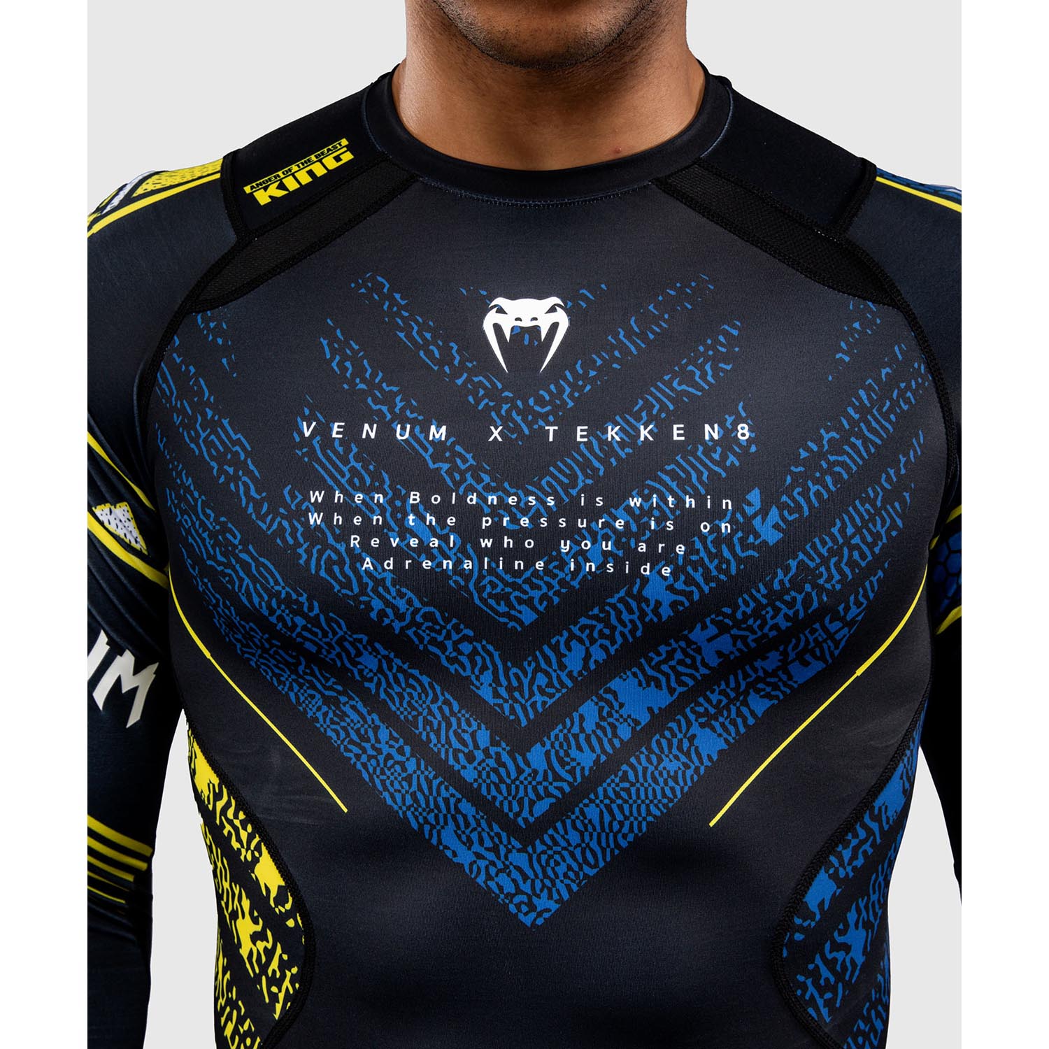 VENUM Rashguard, L/S, Tekken 8, King, black-yellow, XXL