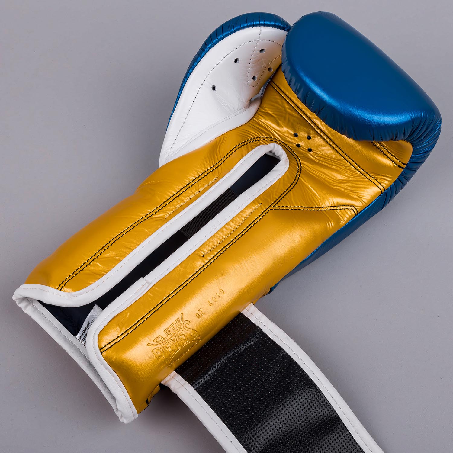 Cleto Reyes Boxing Gloves, Velcro Sparring, blue-black