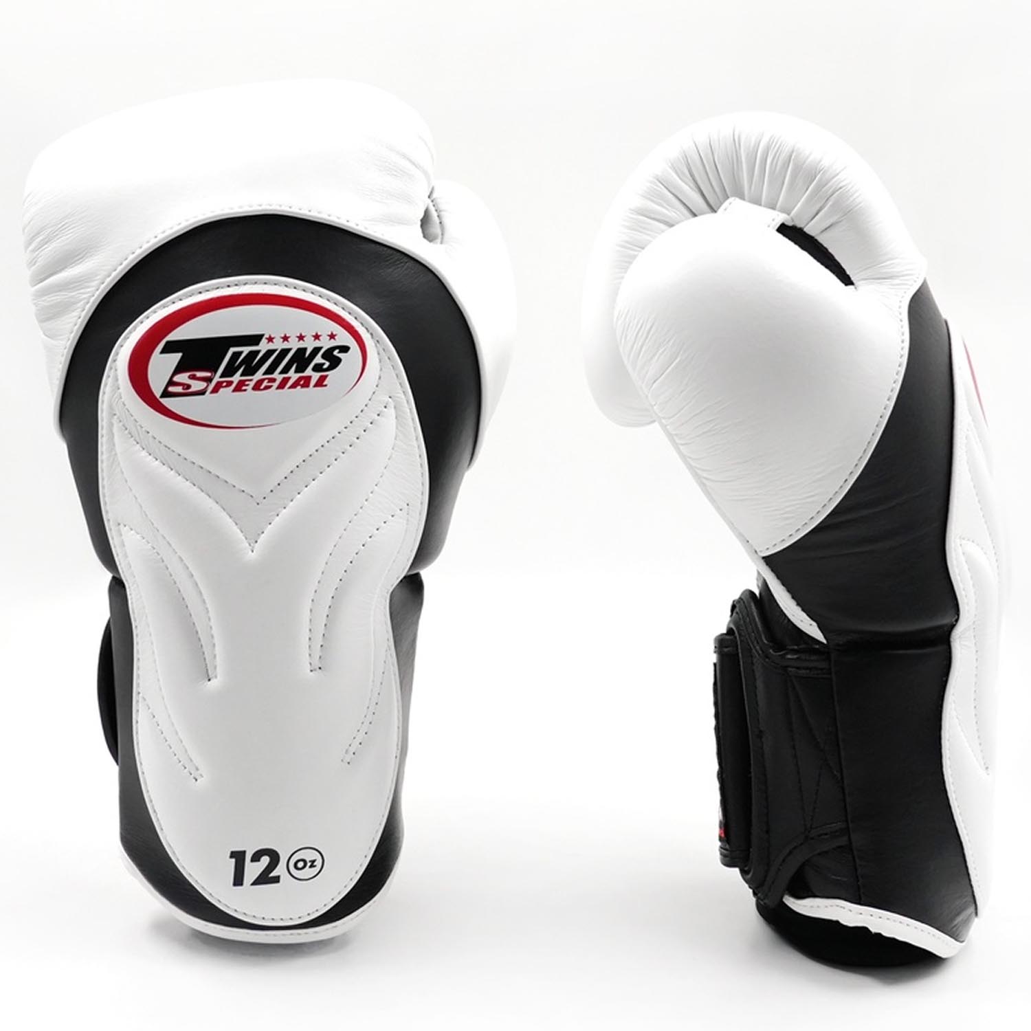 TWINS Special Boxing Gloves, Premium, BGVL-6, black-white